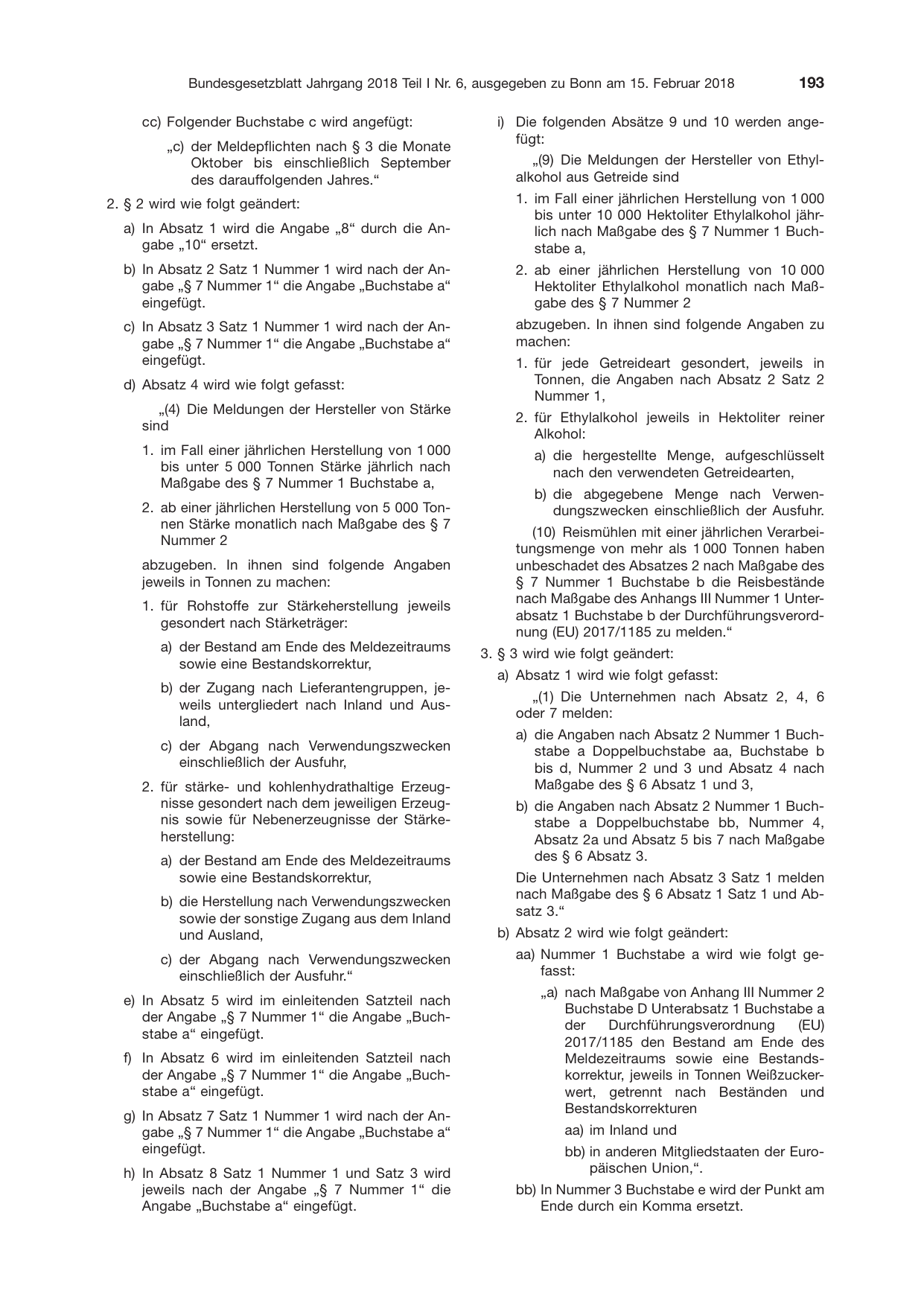 BGBl. 2018, Seite 193 — Originalseite als Abbildung