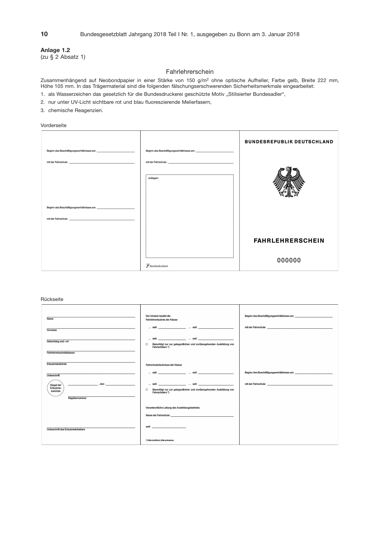 BGBl. 2018, Seite 10 — Originalseite als Abbildung