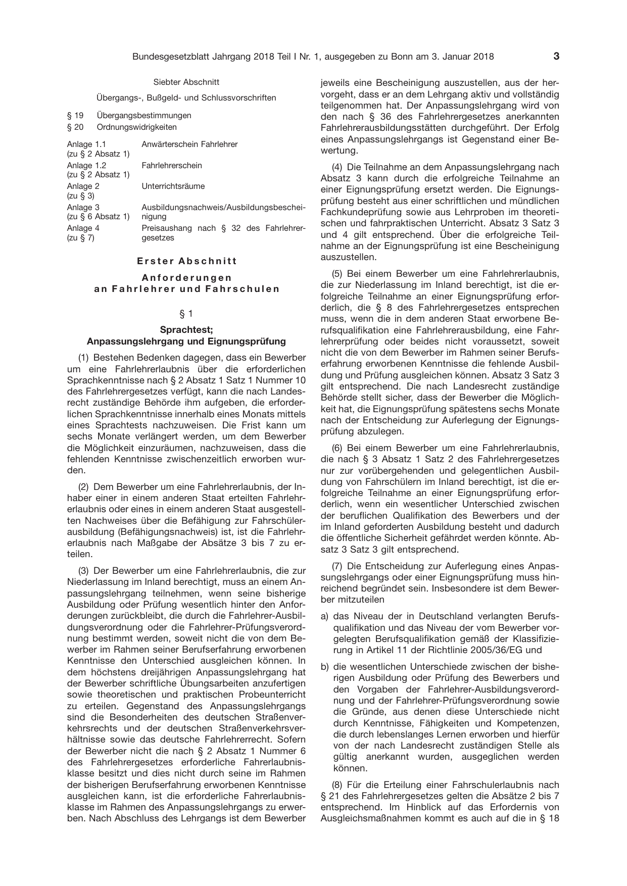 BGBl. 2018, Seite 3 — Originalseite als Abbildung