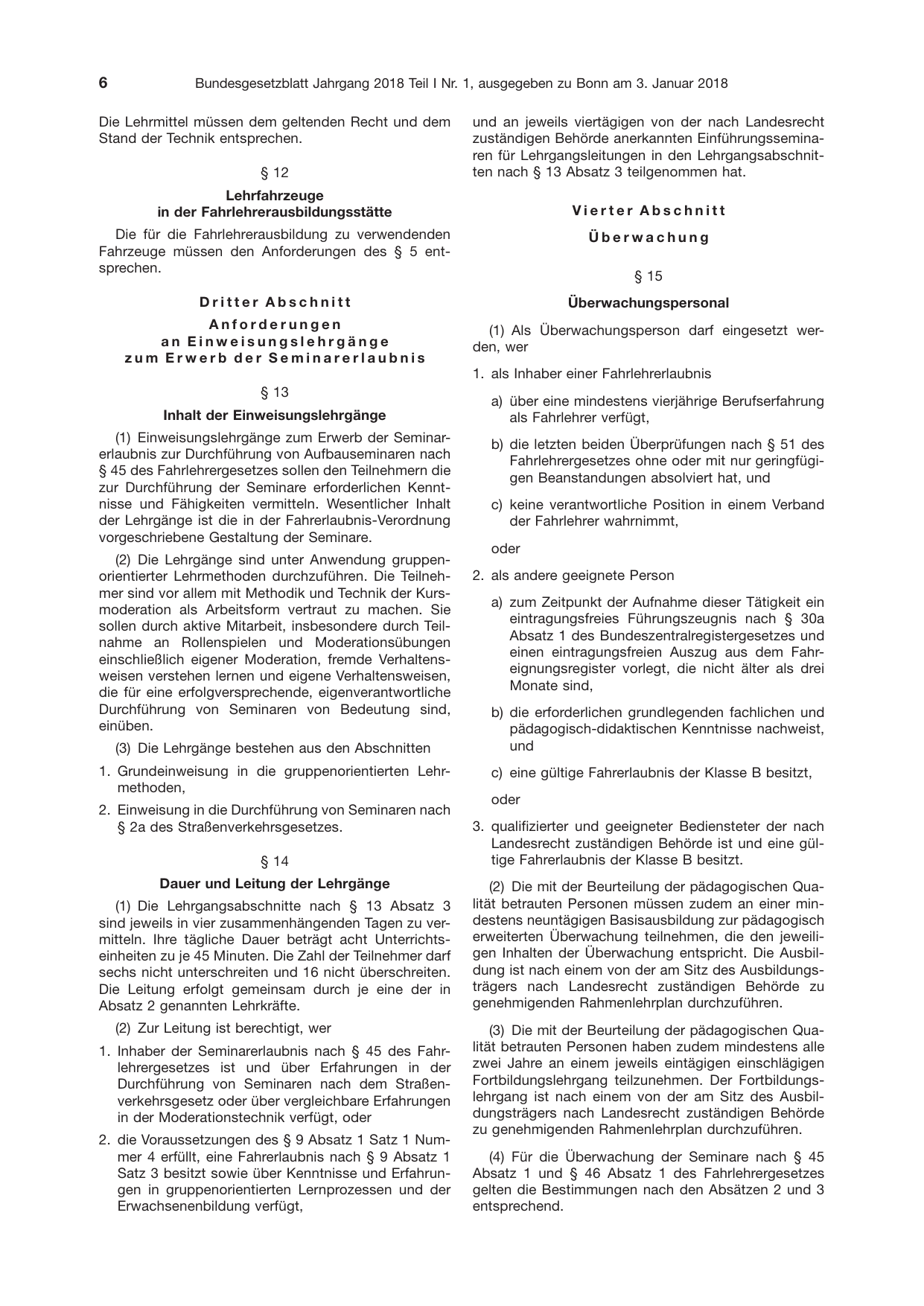 BGBl. 2018, Seite 6 — Originalseite als Abbildung