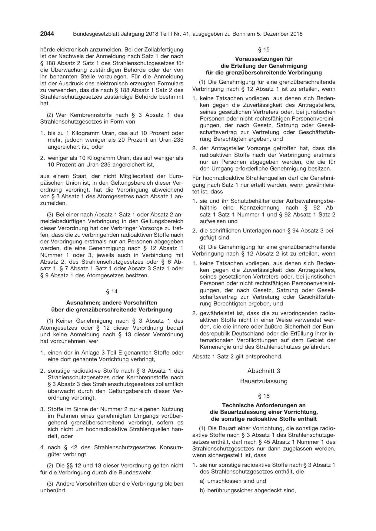 BGBl. 2018, Seite 2044 — Originalseite als Abbildung