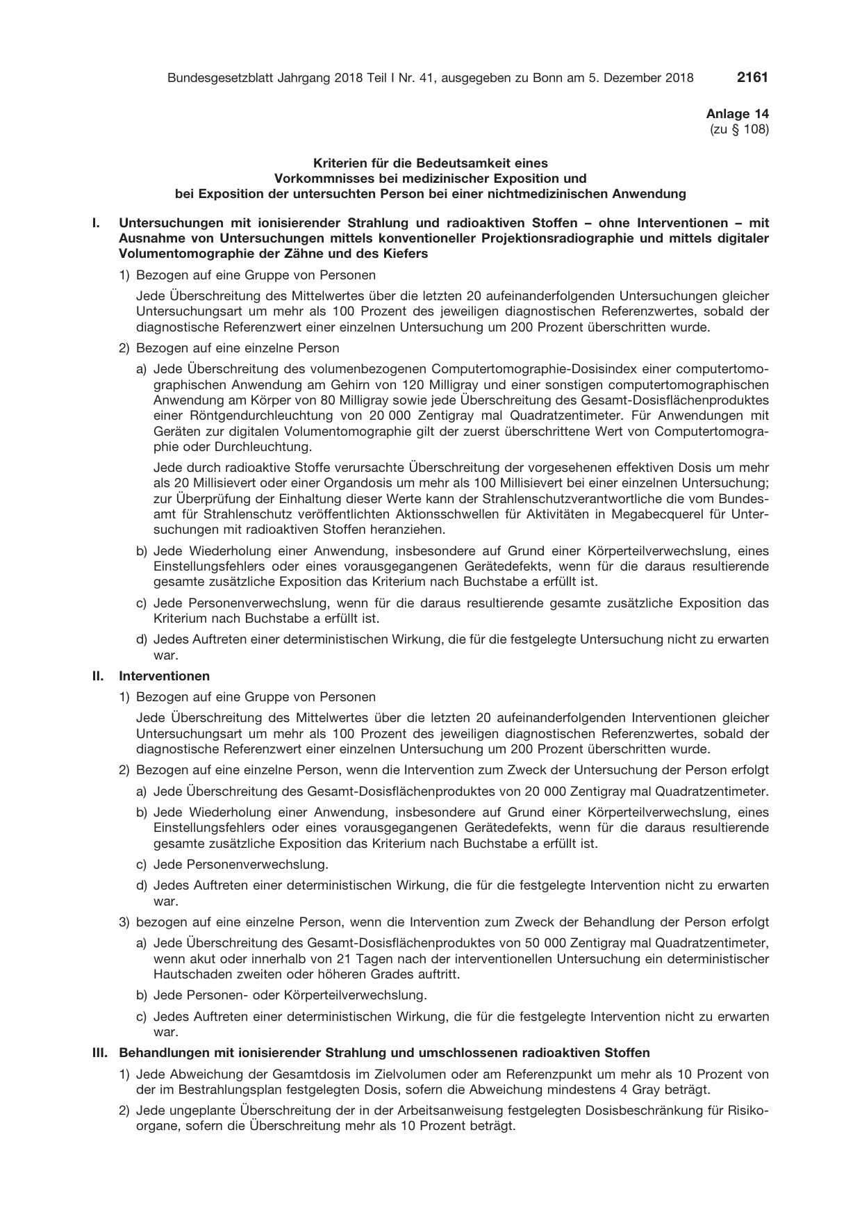 BGBl. 2018, Seite 2161 — Originalseite als Abbildung