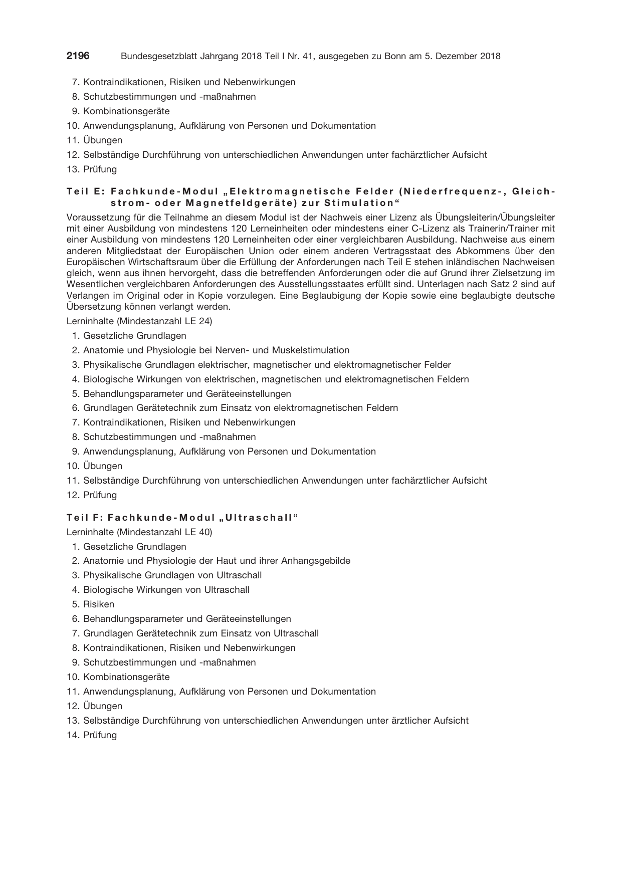BGBl. 2018, Seite 2196 — Originalseite als Abbildung