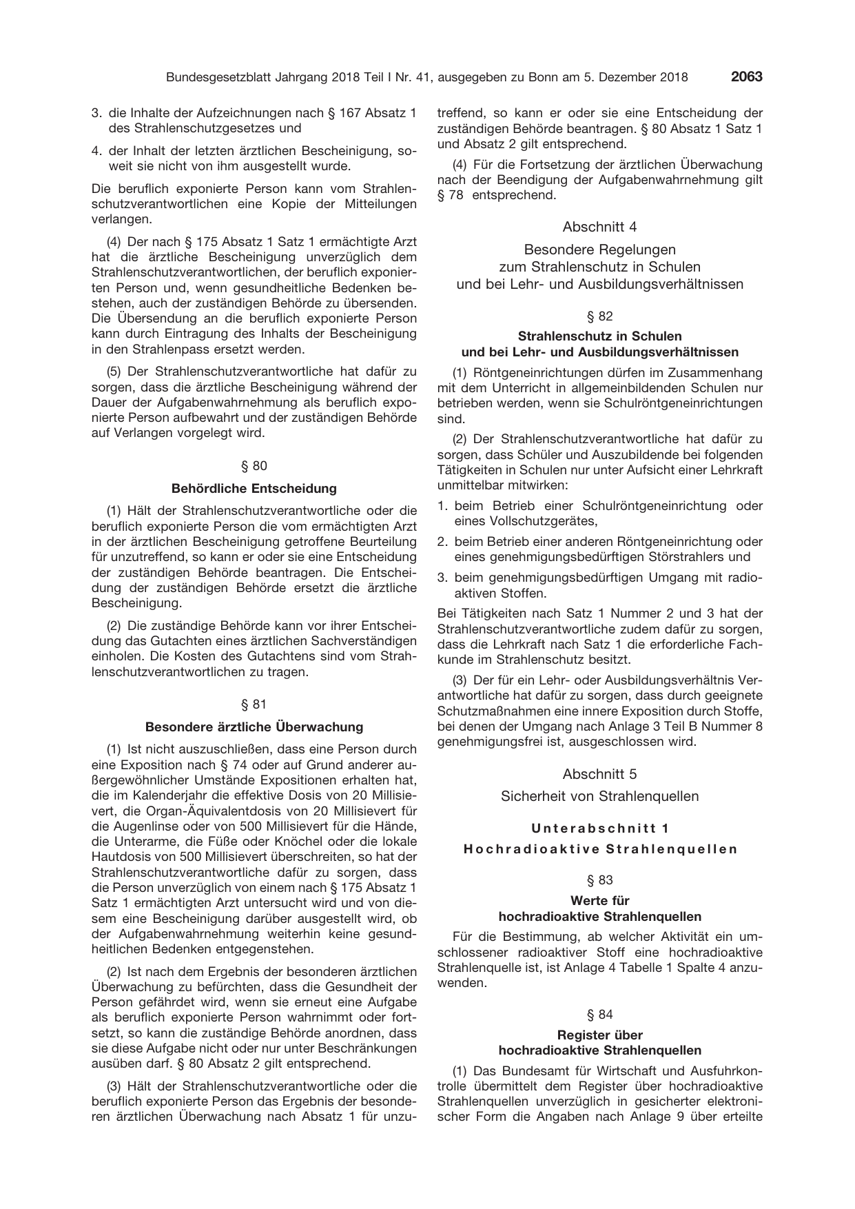 BGBl. 2018, Seite 2063 — Originalseite als Abbildung