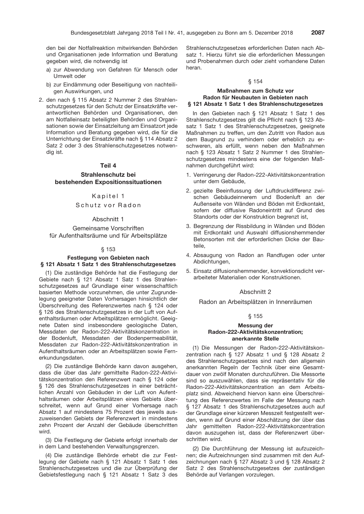 BGBl. 2018, Seite 2087 — Originalseite als Abbildung