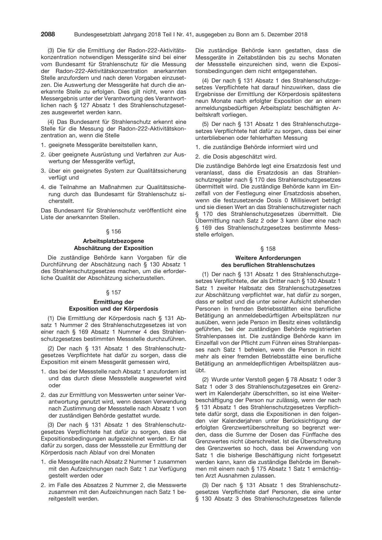 BGBl. 2018, Seite 2088 — Originalseite als Abbildung