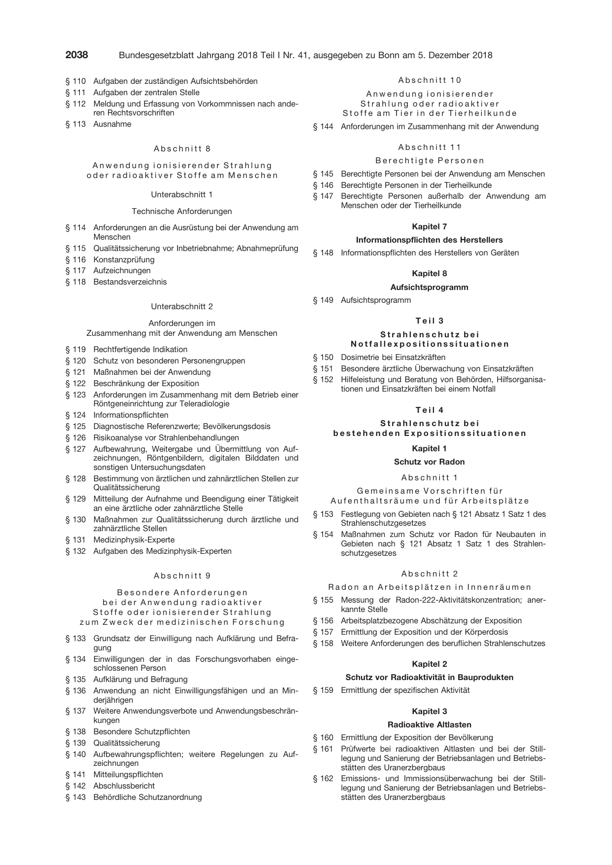 BGBl. 2018, Seite 2038 — Originalseite als Abbildung