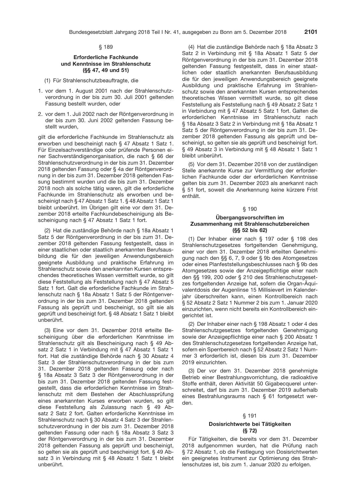 BGBl. 2018, Seite 2101 — Originalseite als Abbildung