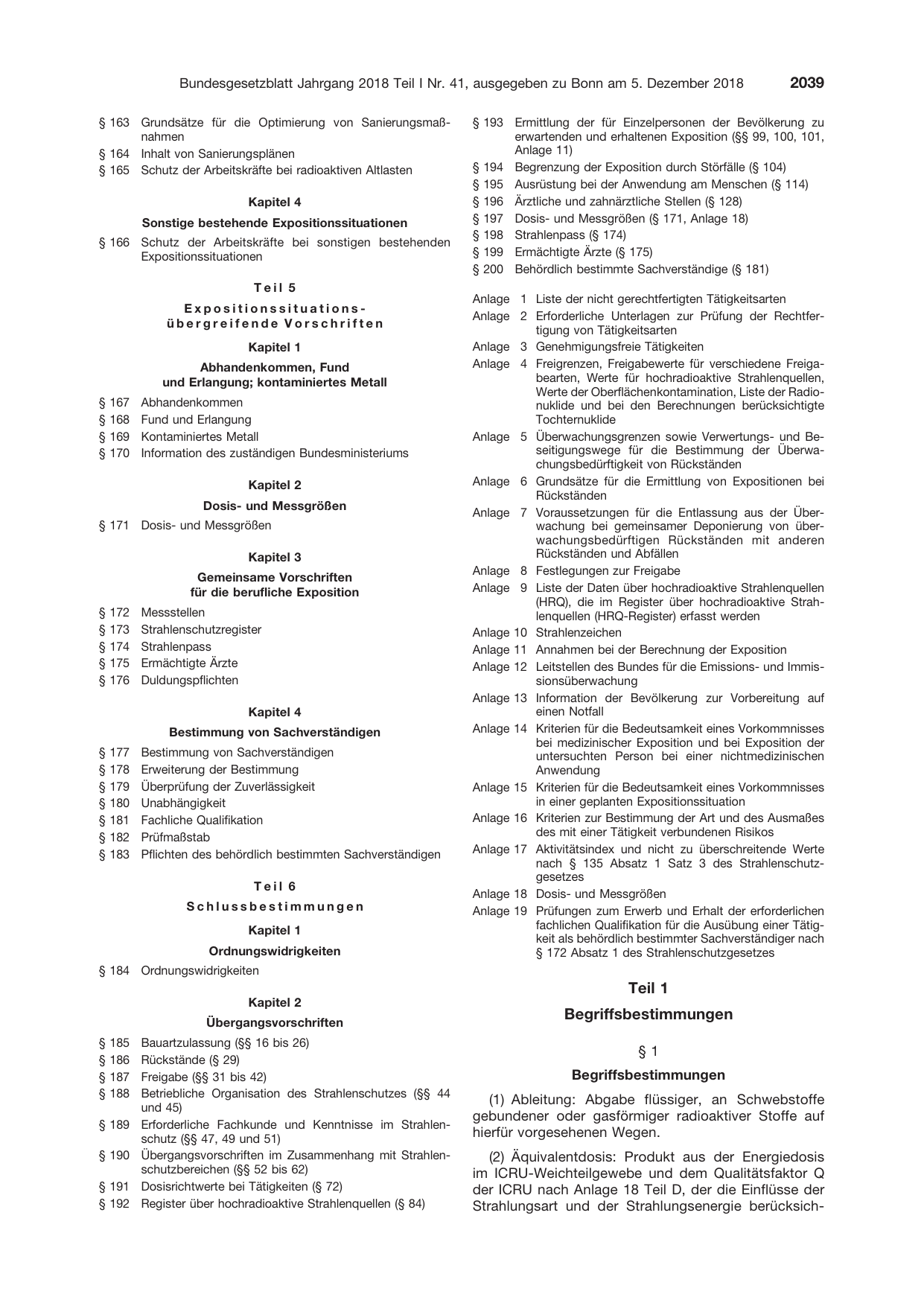 BGBl. 2018, Seite 2039 — Originalseite als Abbildung