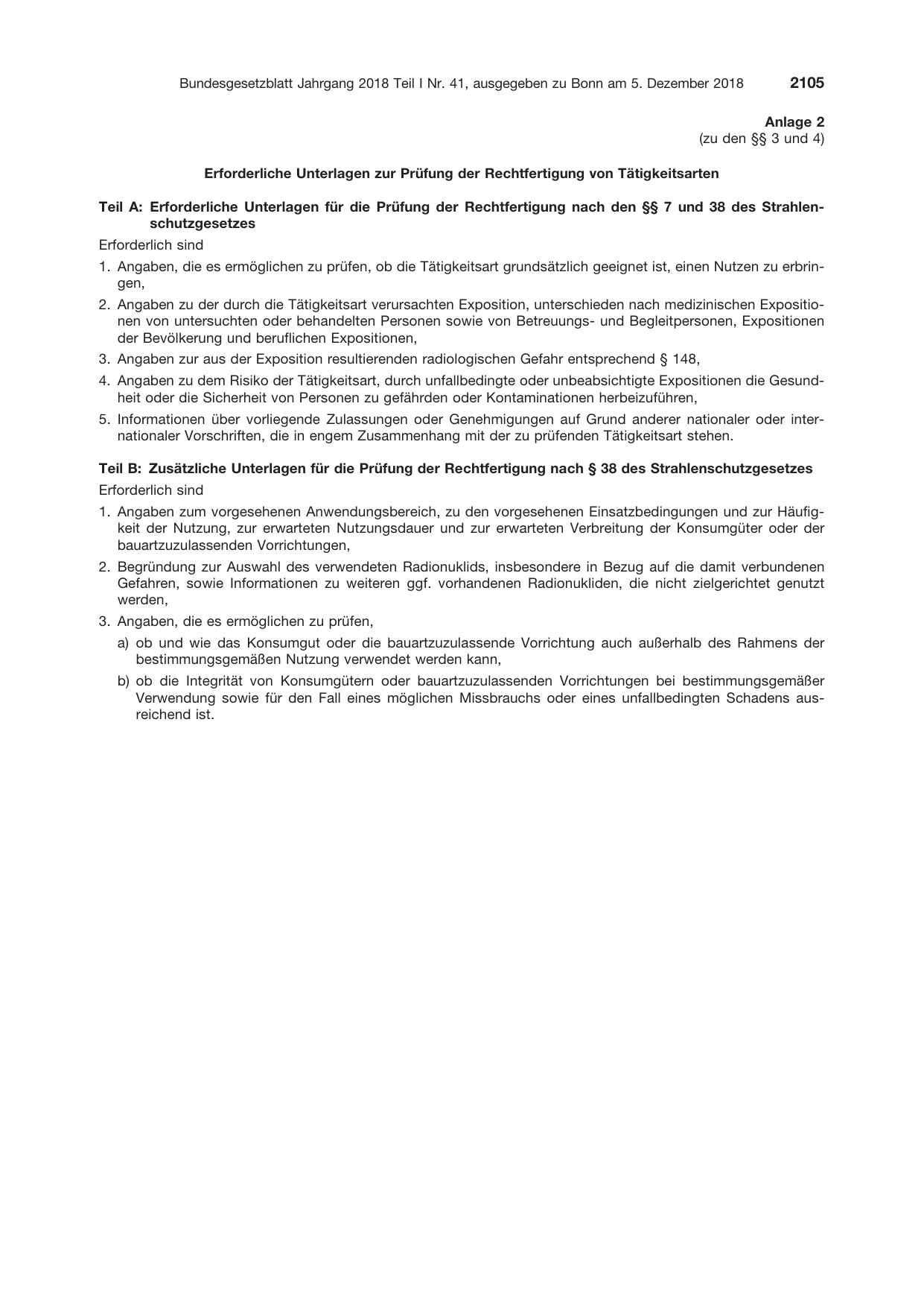 BGBl. 2018, Seite 2105 — Originalseite als Abbildung