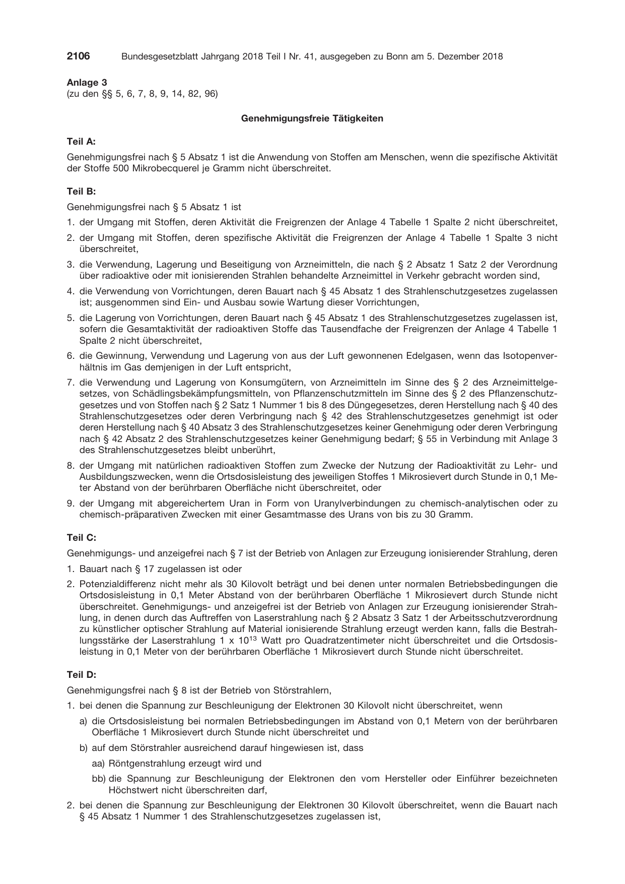 BGBl. 2018, Seite 2106 — Originalseite als Abbildung