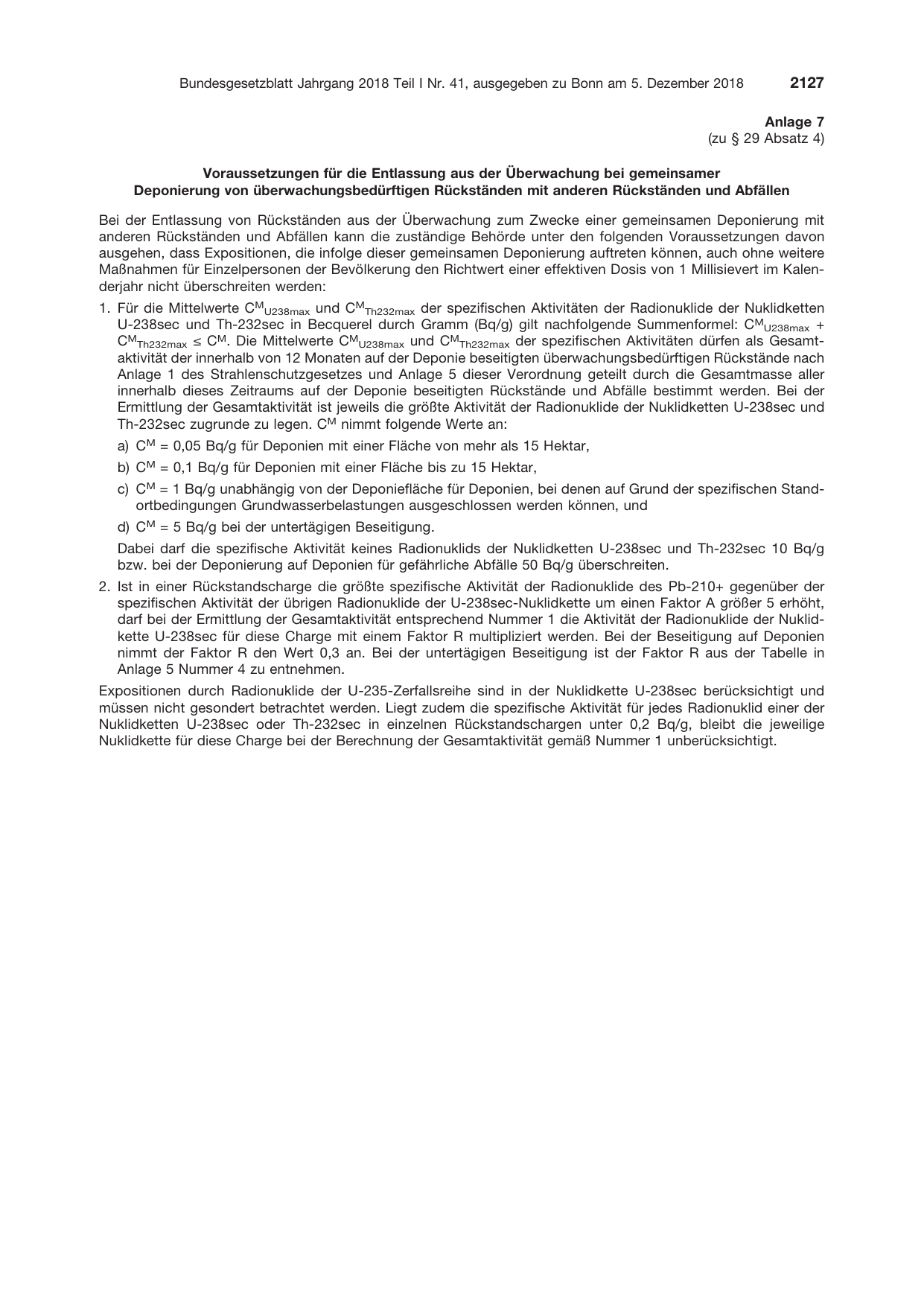 BGBl. 2018, Seite 2127 — Originalseite als Abbildung