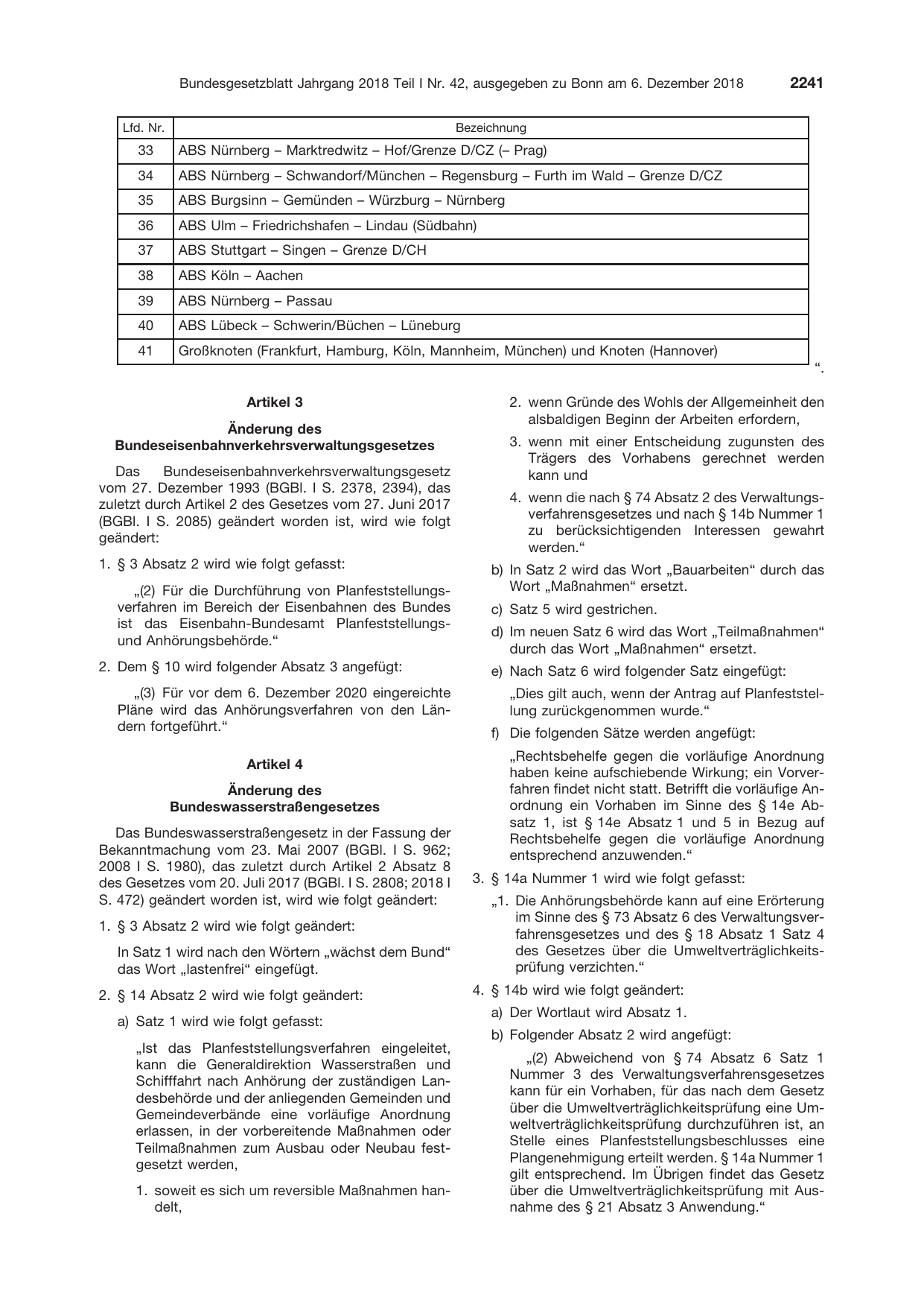 BGBl. 2018, Seite 2241 — Originalseite als Abbildung