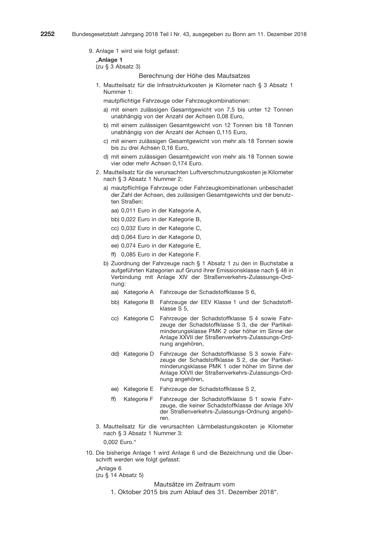 BGBl. 2018, Seite 2252 — Originalseite als Abbildung