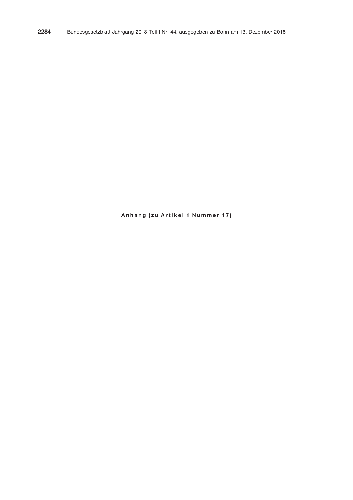 BGBl. 2018, Seite 2284 — Originalseite als Abbildung