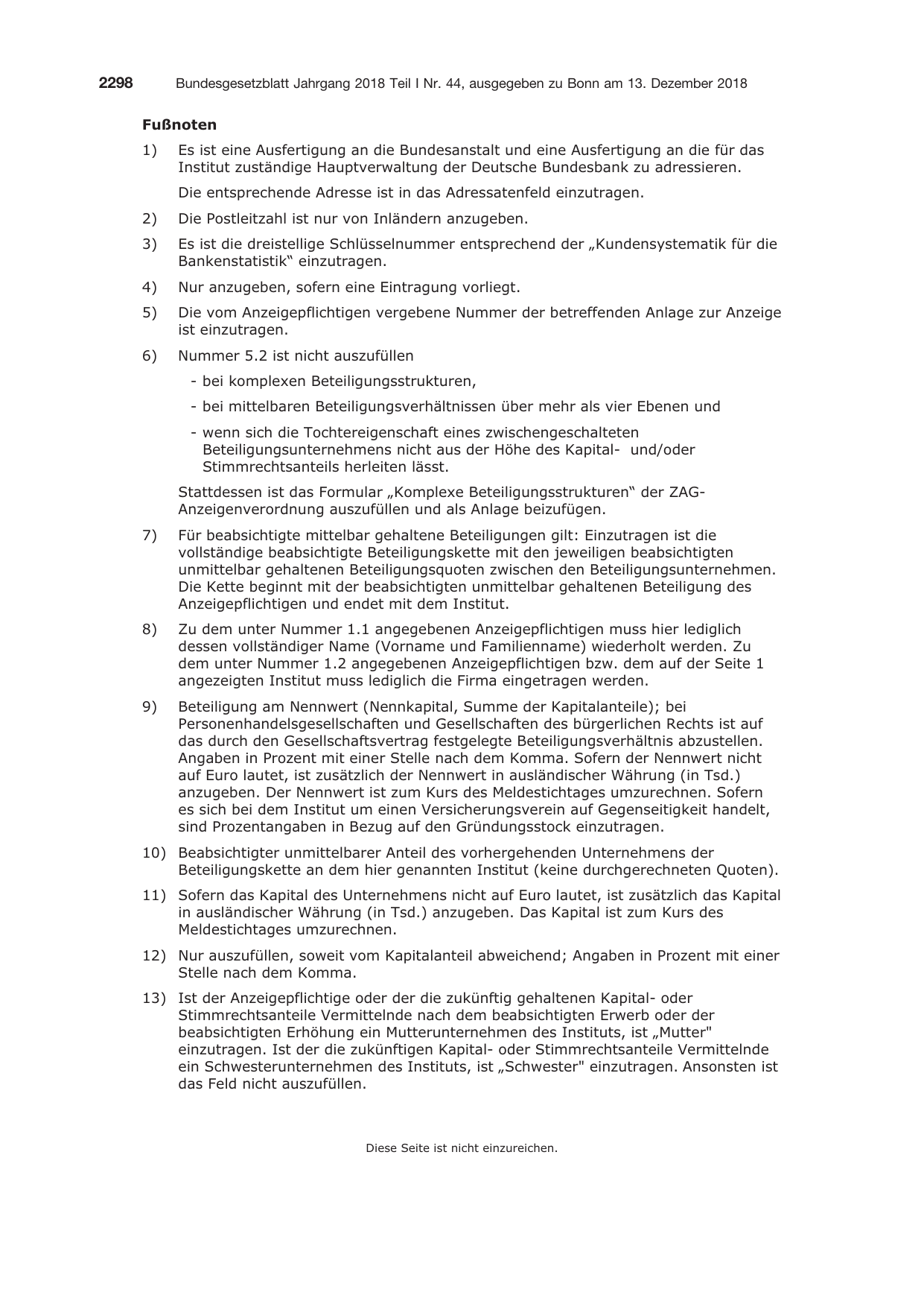 BGBl. 2018, Seite 2298 — Originalseite als Abbildung