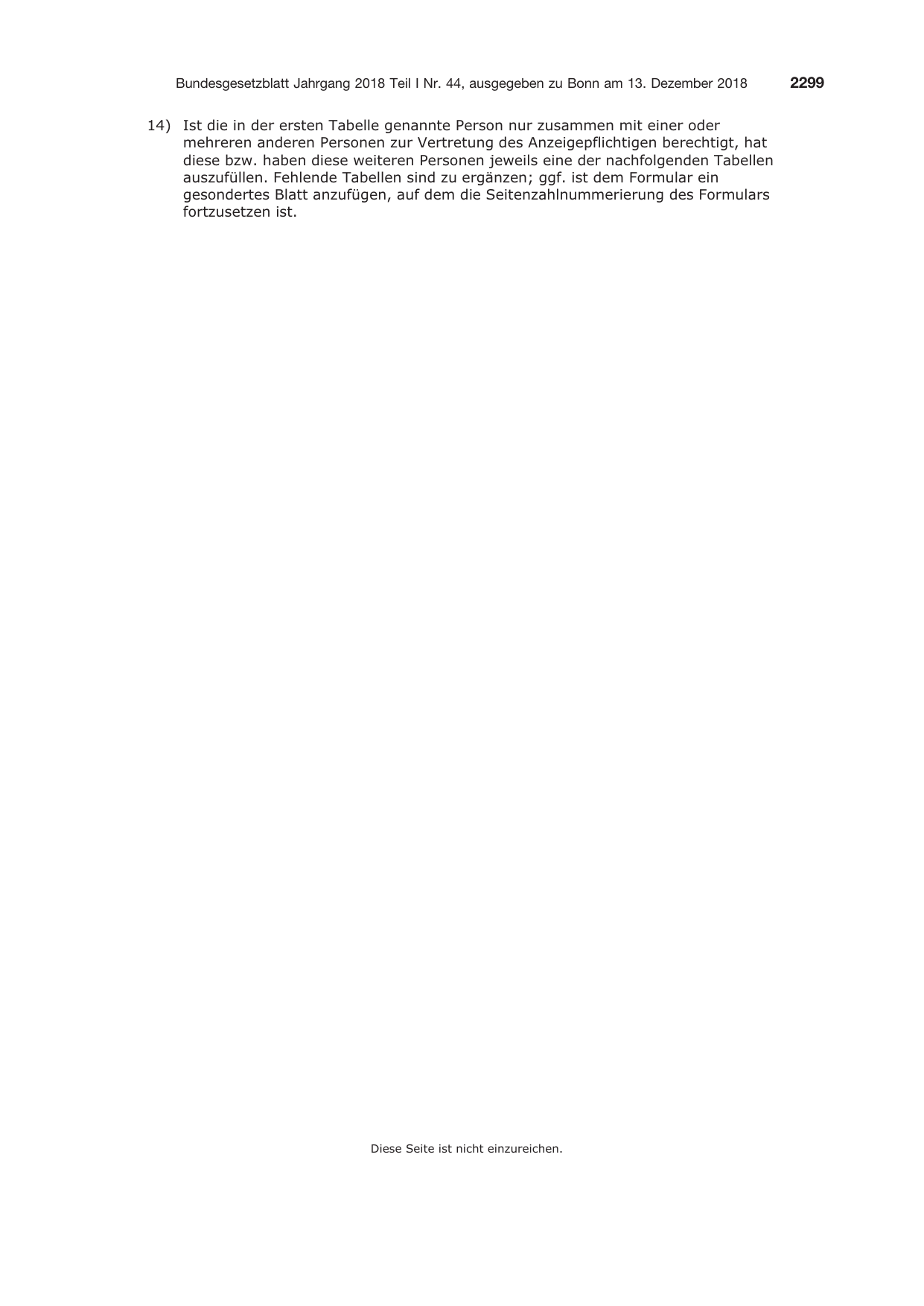 BGBl. 2018, Seite 2299 — Originalseite als Abbildung