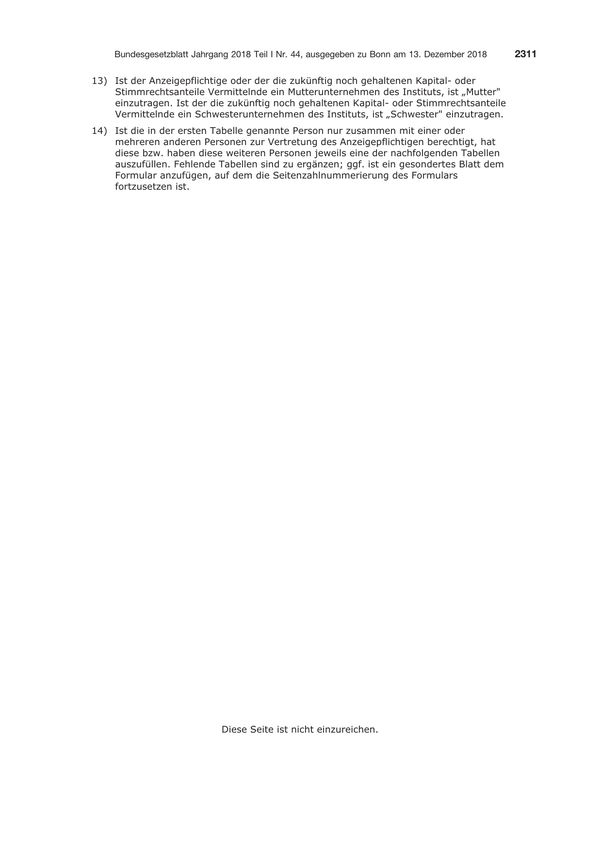 BGBl. 2018, Seite 2311 — Originalseite als Abbildung