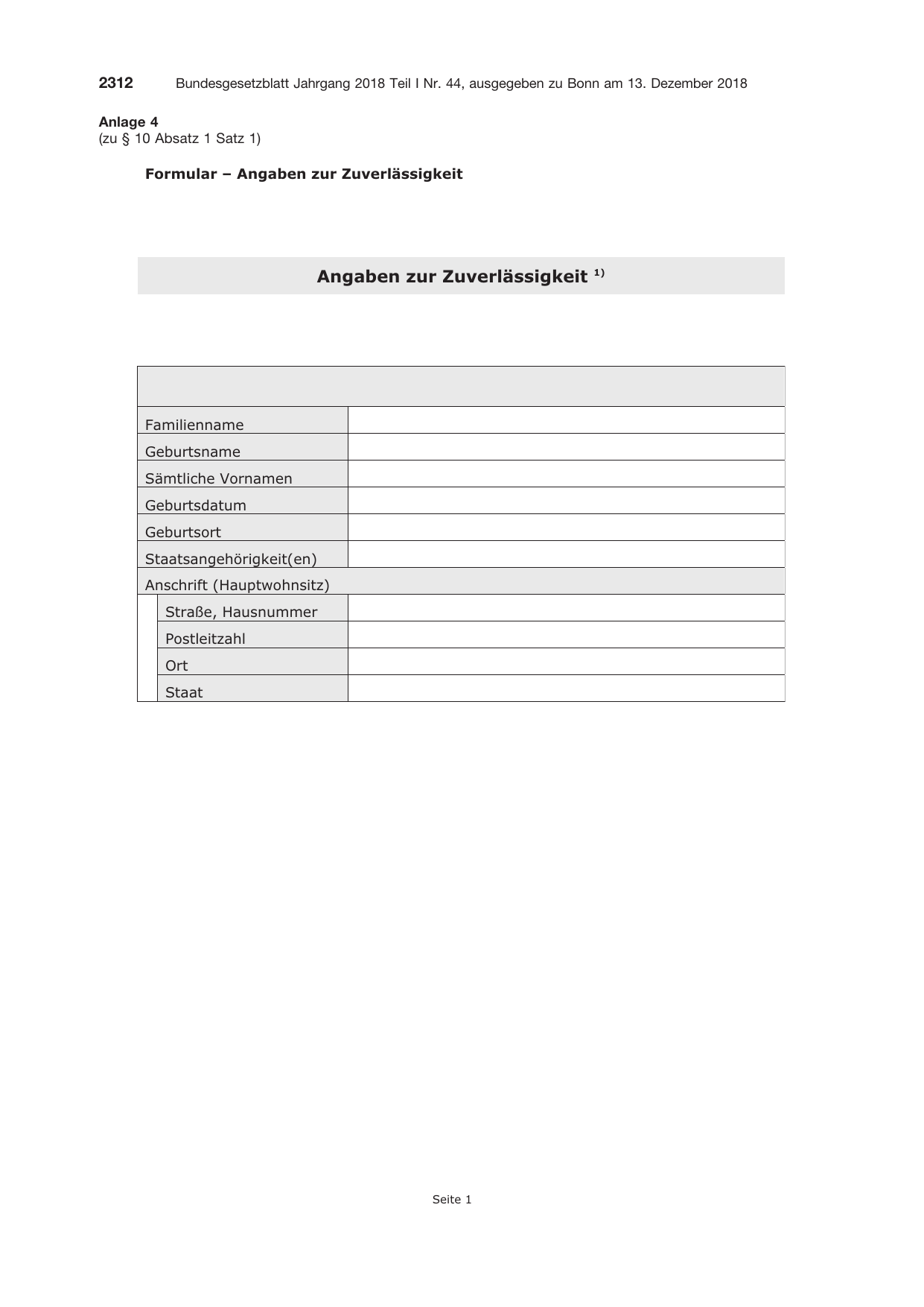 BGBl. 2018, Seite 2312 — Originalseite als Abbildung