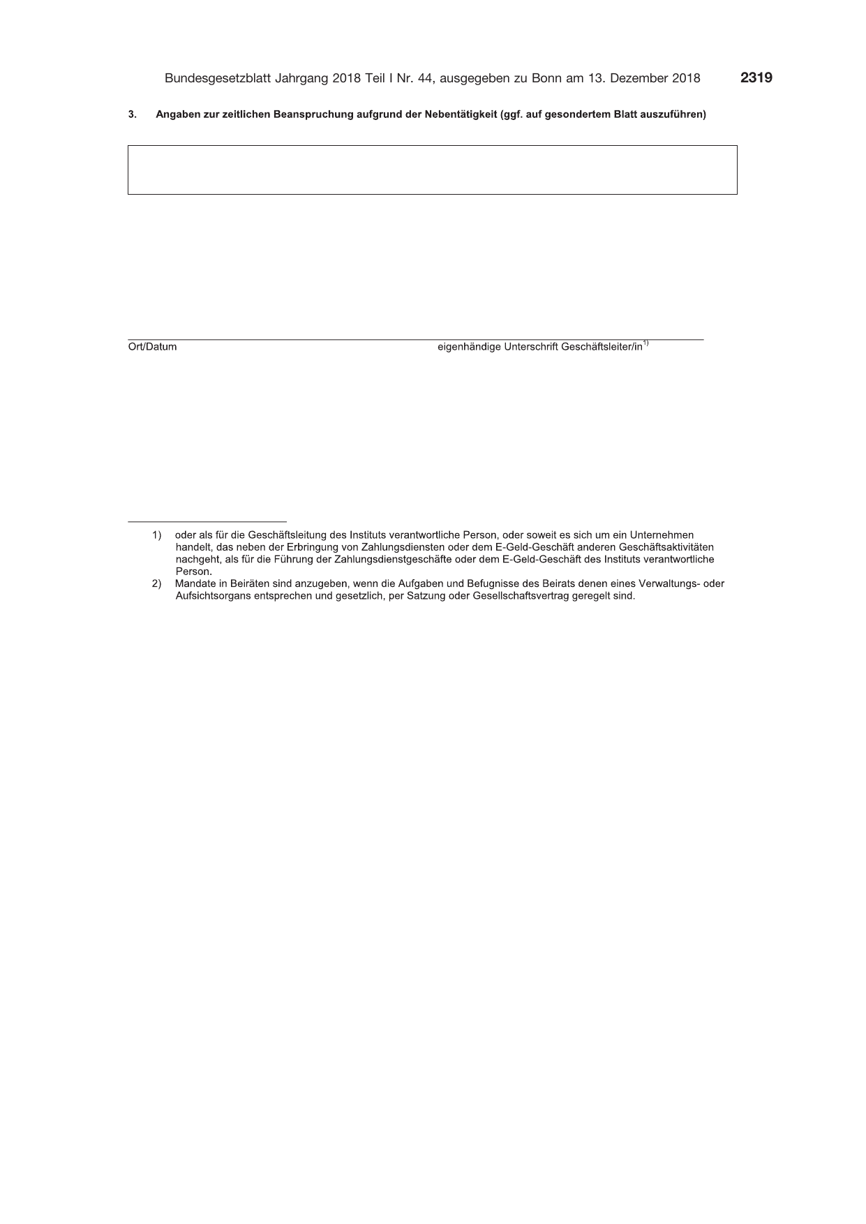 BGBl. 2018, Seite 2319 — Originalseite als Abbildung