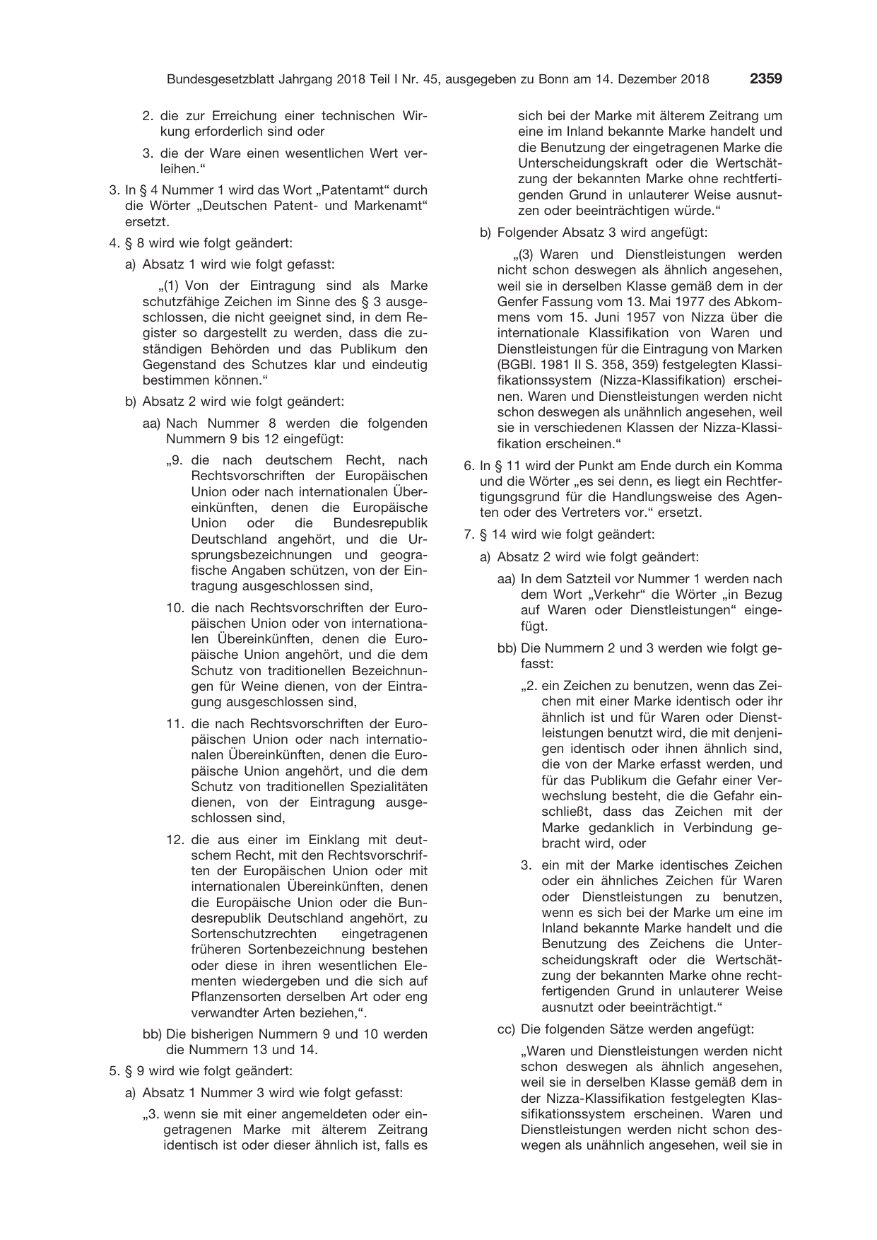 BGBl. 2018, Seite 2359 — Originalseite als Abbildung