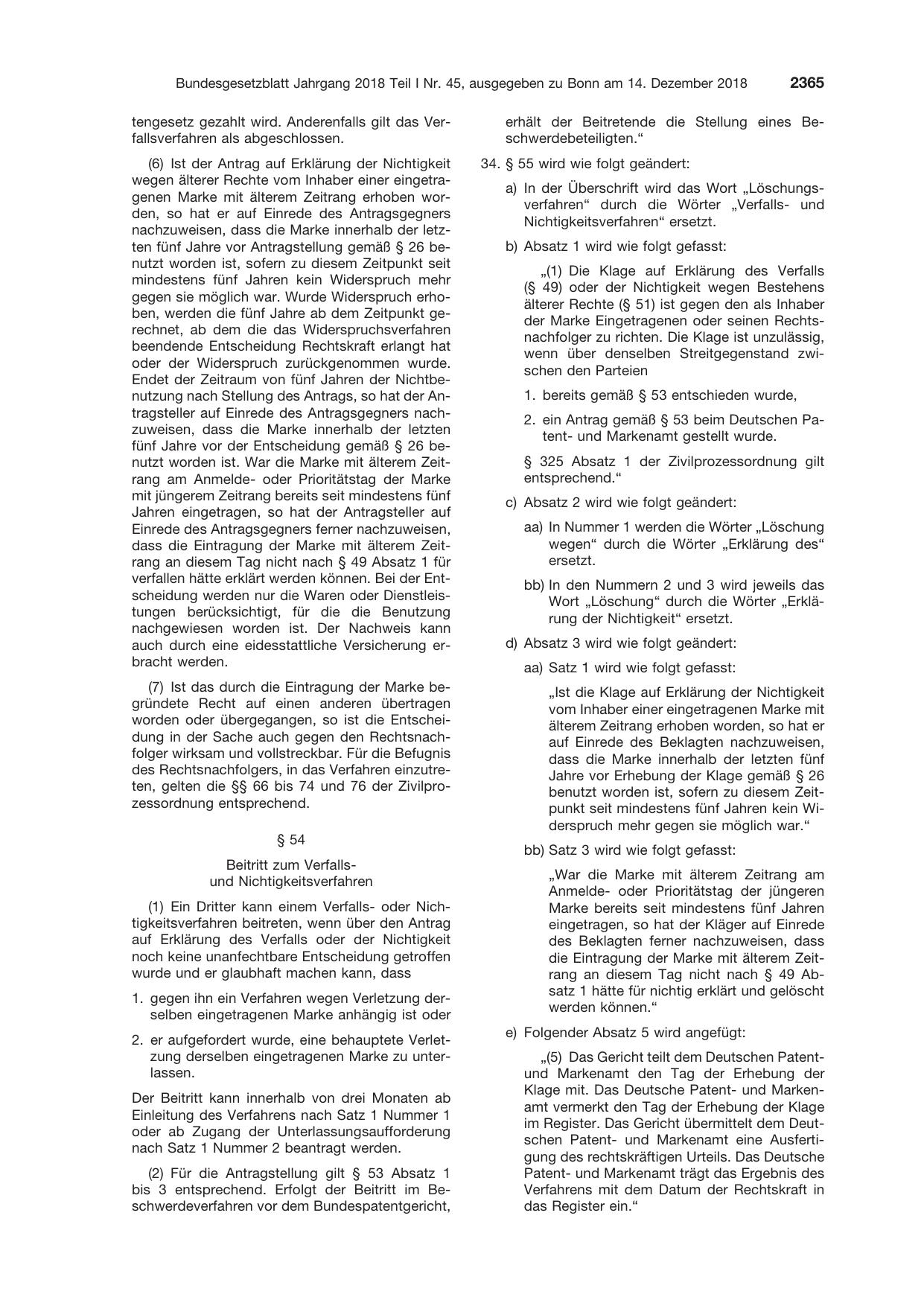 BGBl. 2018, Seite 2365 — Originalseite als Abbildung