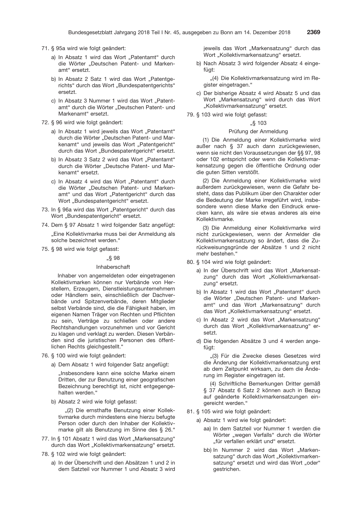BGBl. 2018, Seite 2369 — Originalseite als Abbildung