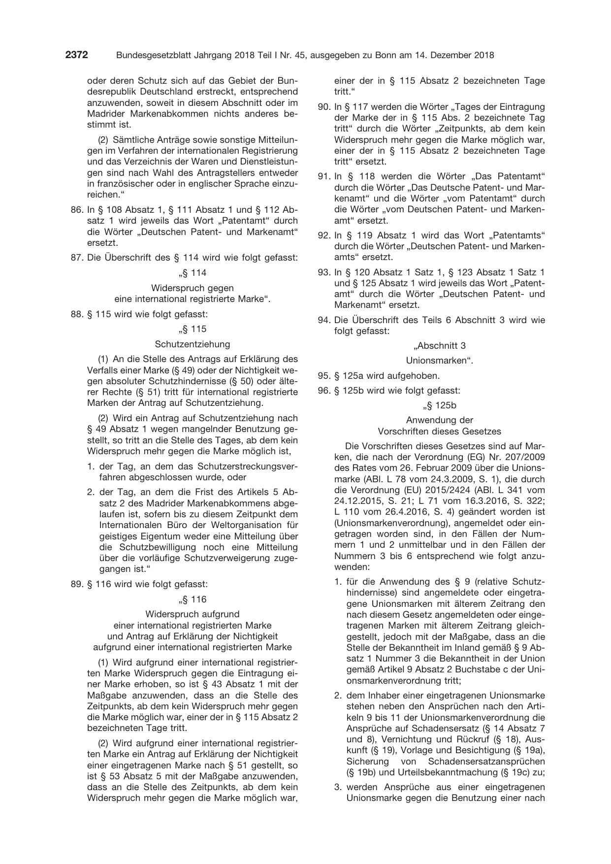 BGBl. 2018, Seite 2372 — Originalseite als Abbildung