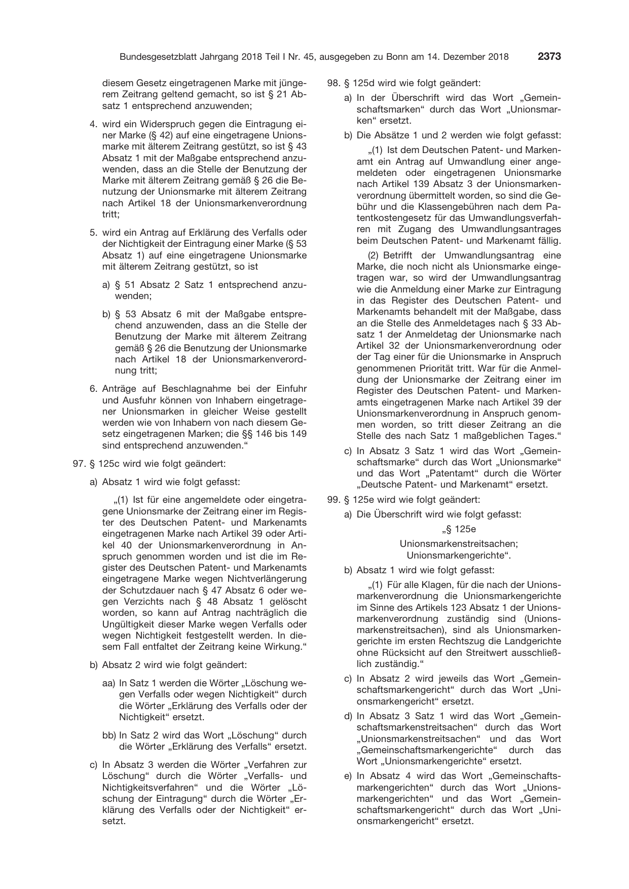 BGBl. 2018, Seite 2373 — Originalseite als Abbildung