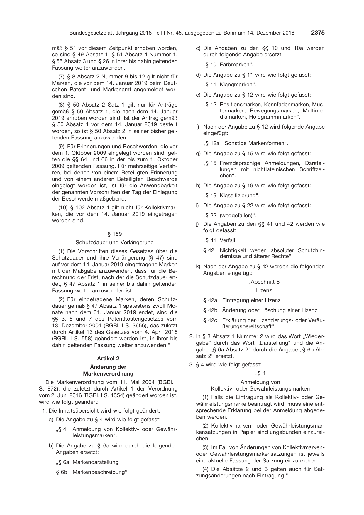 BGBl. 2018, Seite 2375 — Originalseite als Abbildung