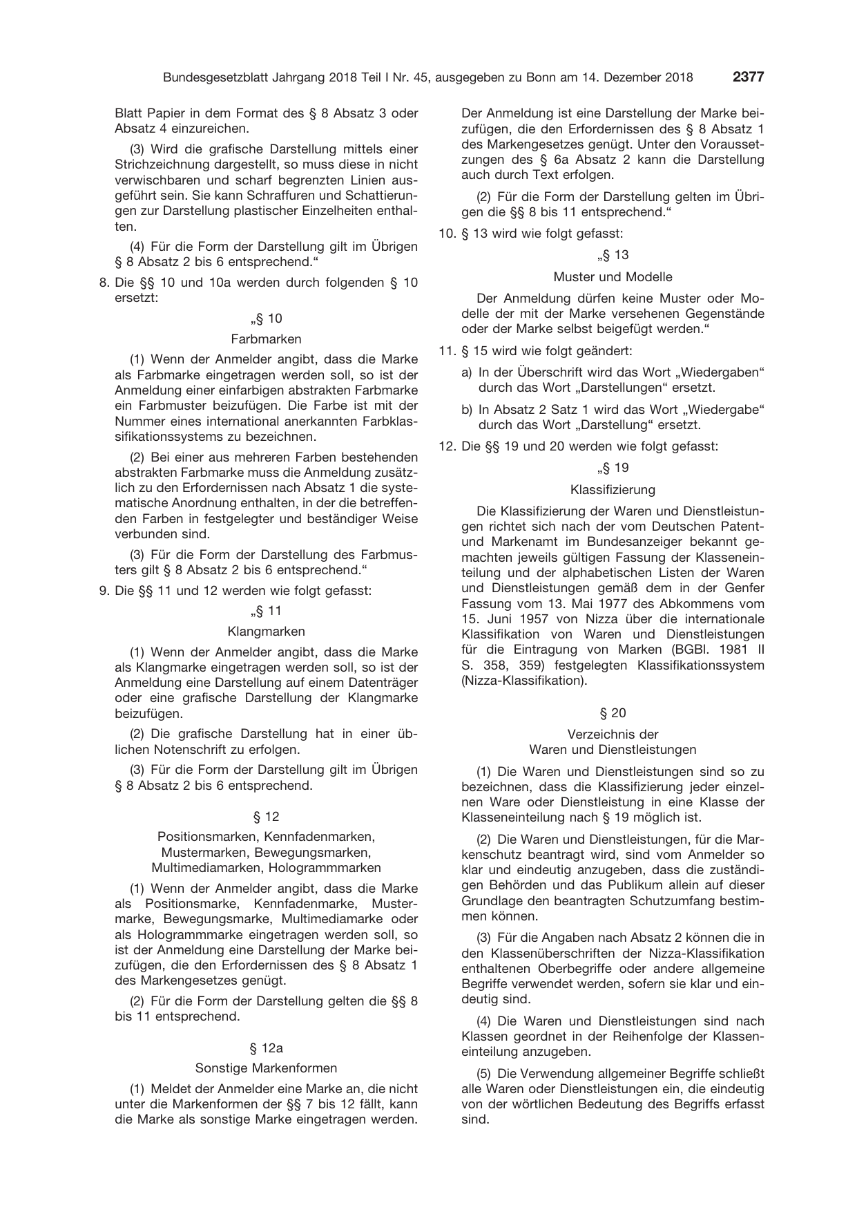 BGBl. 2018, Seite 2377 — Originalseite als Abbildung