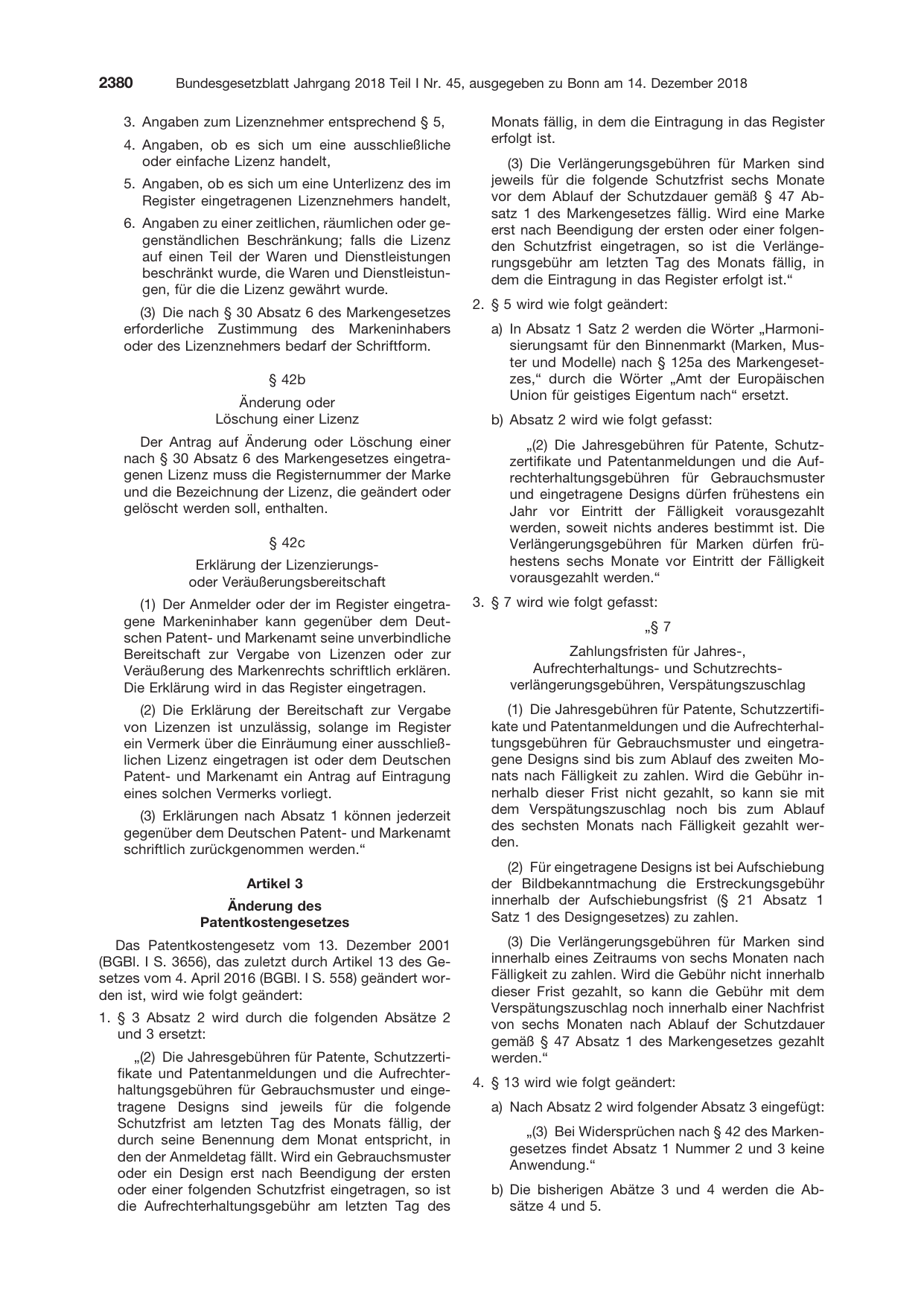 BGBl. 2018, Seite 2380 — Originalseite als Abbildung