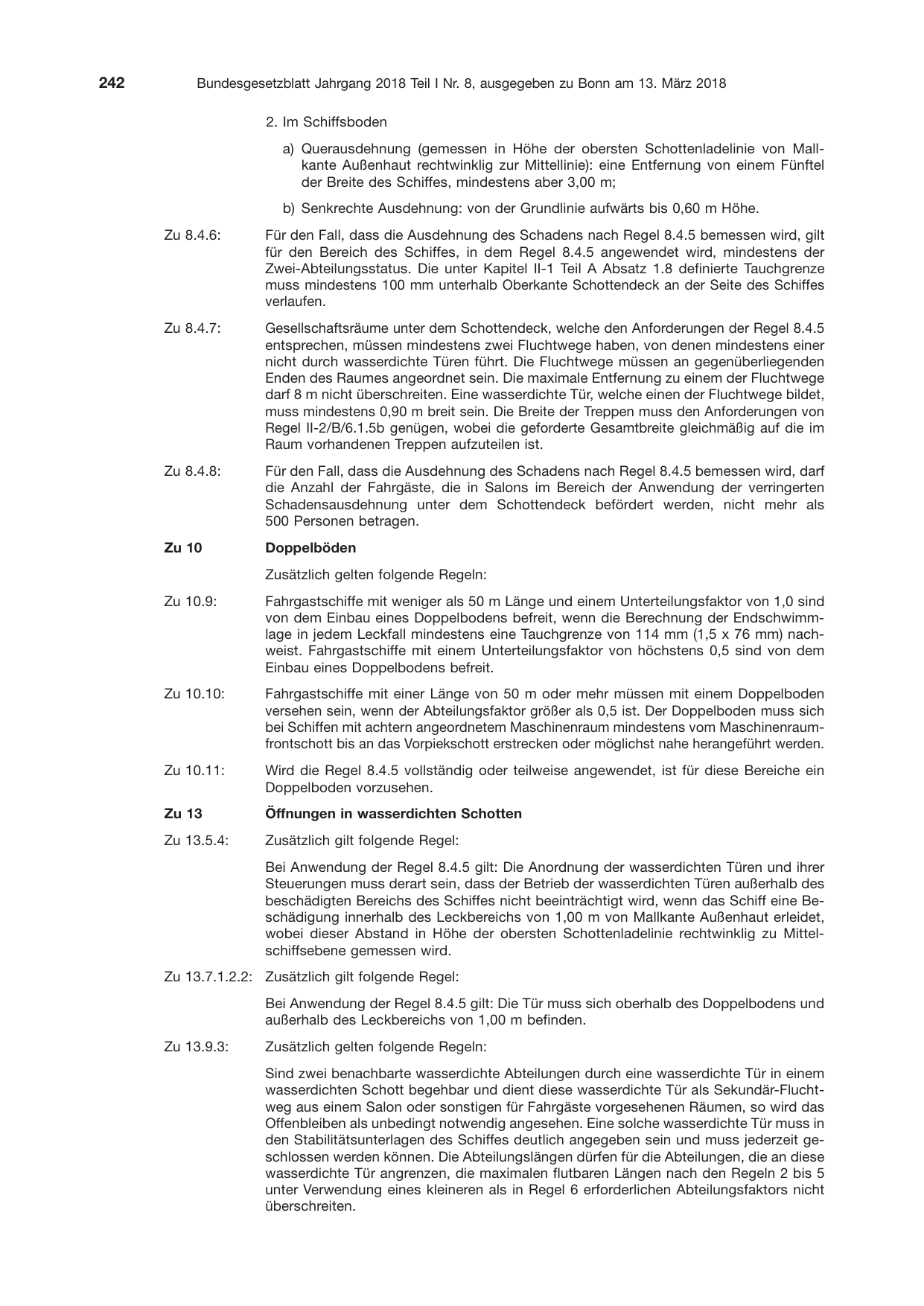 BGBl. 2018, Seite 242 — Originalseite als Abbildung
