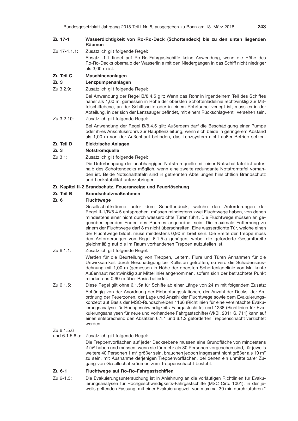 BGBl. 2018, Seite 243 — Originalseite als Abbildung