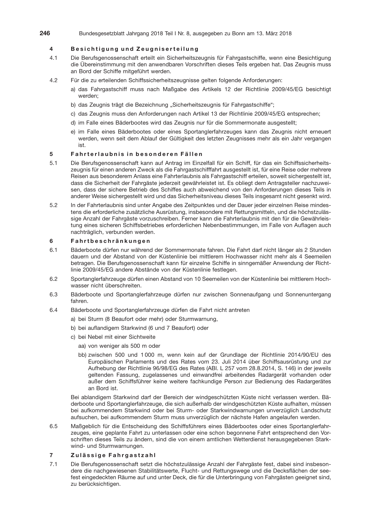 BGBl. 2018, Seite 246 — Originalseite als Abbildung