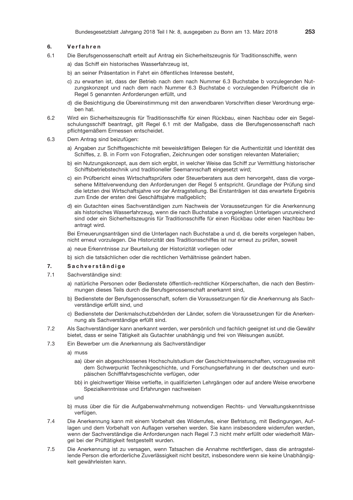 BGBl. 2018, Seite 253 — Originalseite als Abbildung