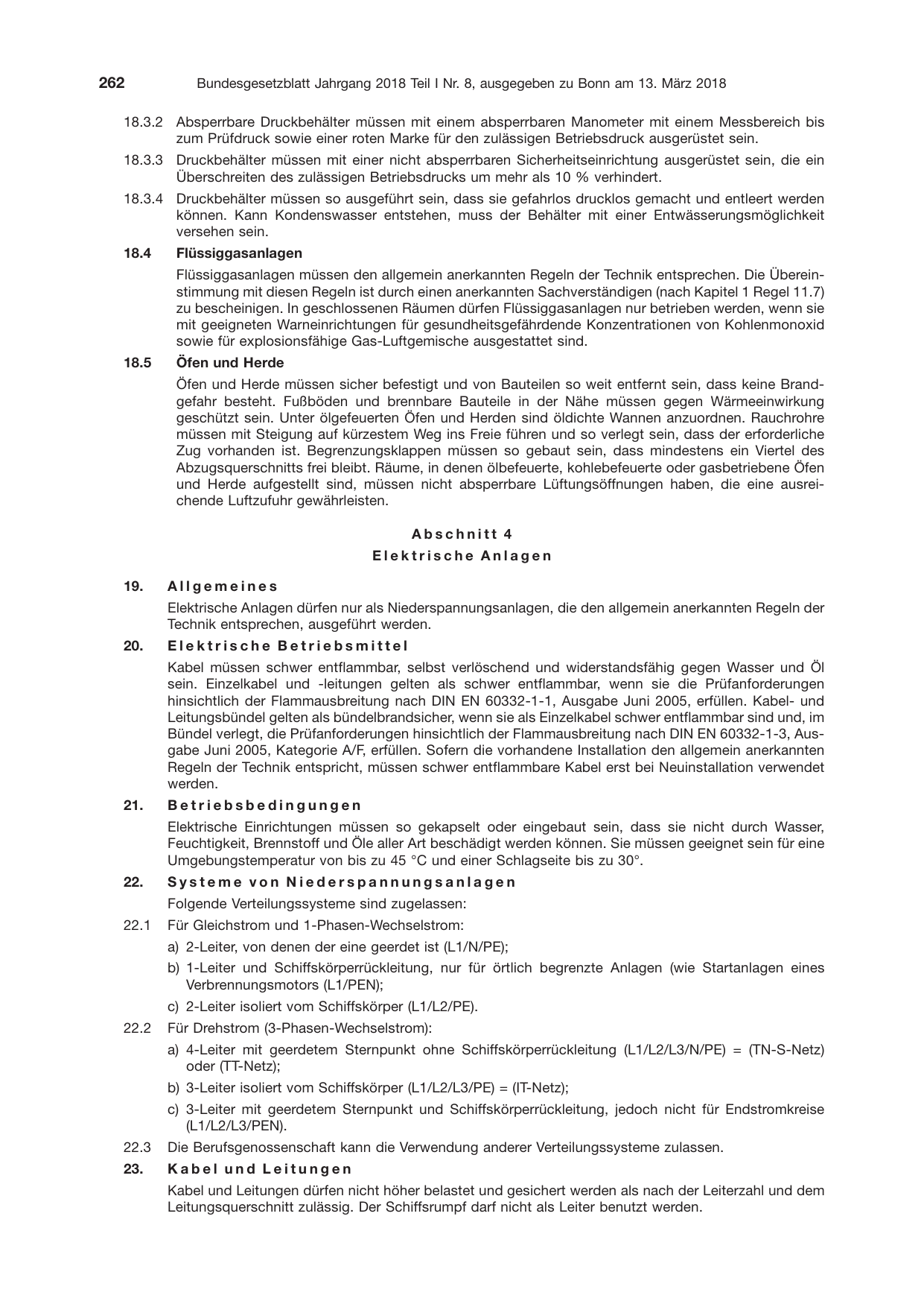 BGBl. 2018, Seite 262 — Originalseite als Abbildung