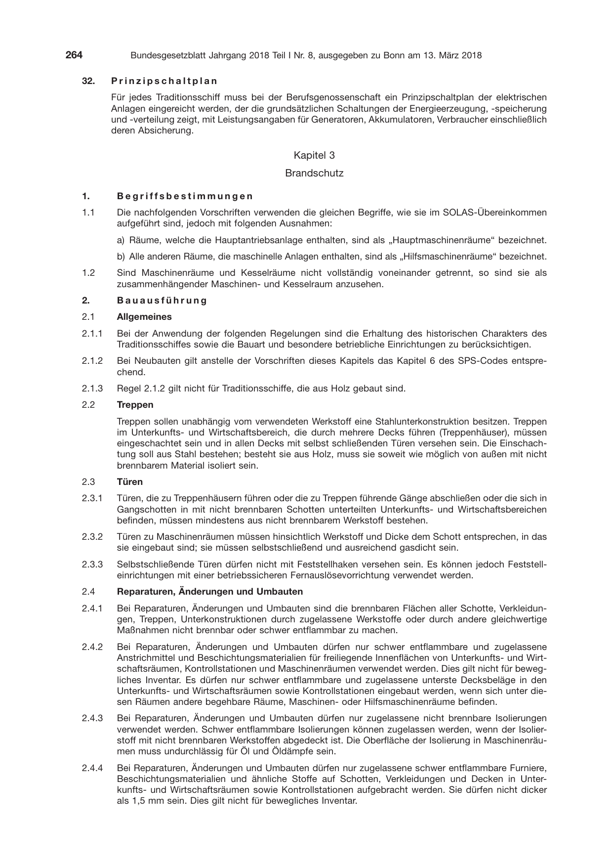 BGBl. 2018, Seite 264 — Originalseite als Abbildung