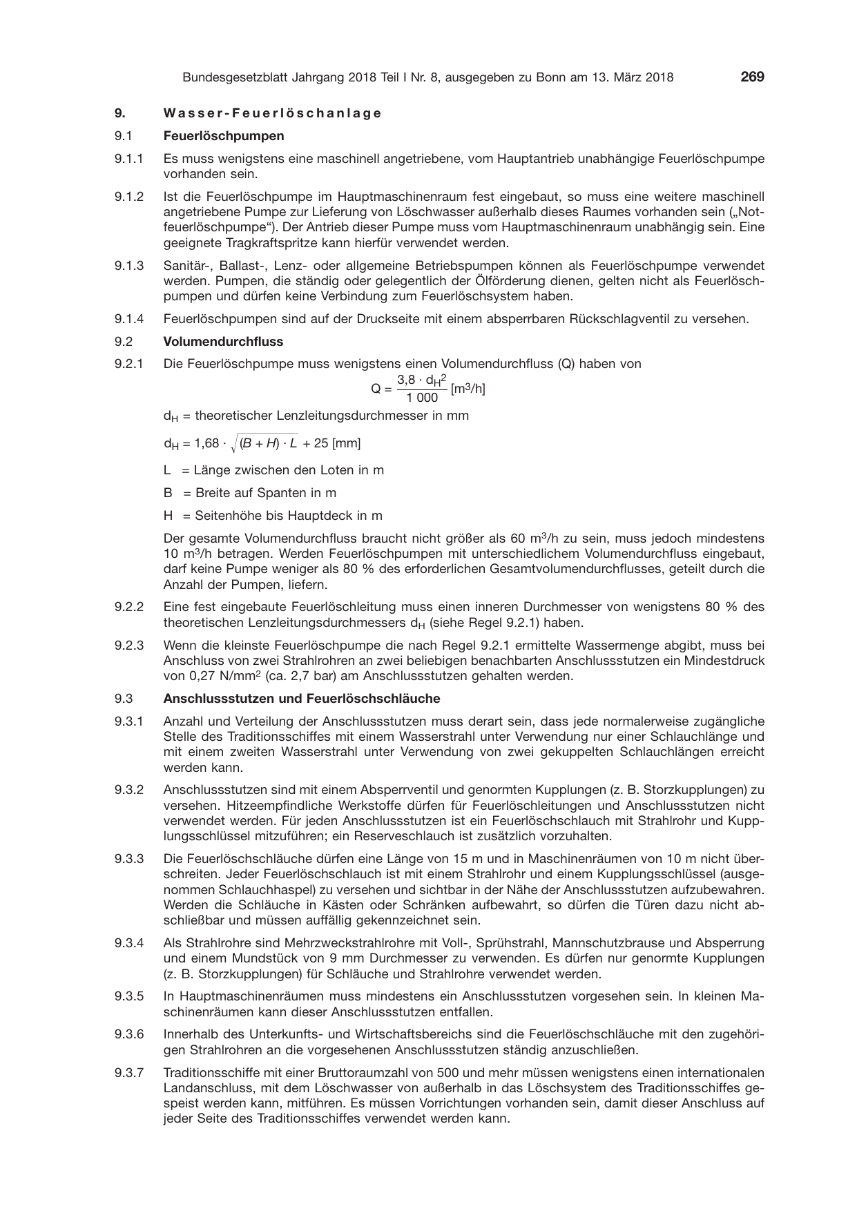 BGBl. 2018, Seite 269 — Originalseite als Abbildung