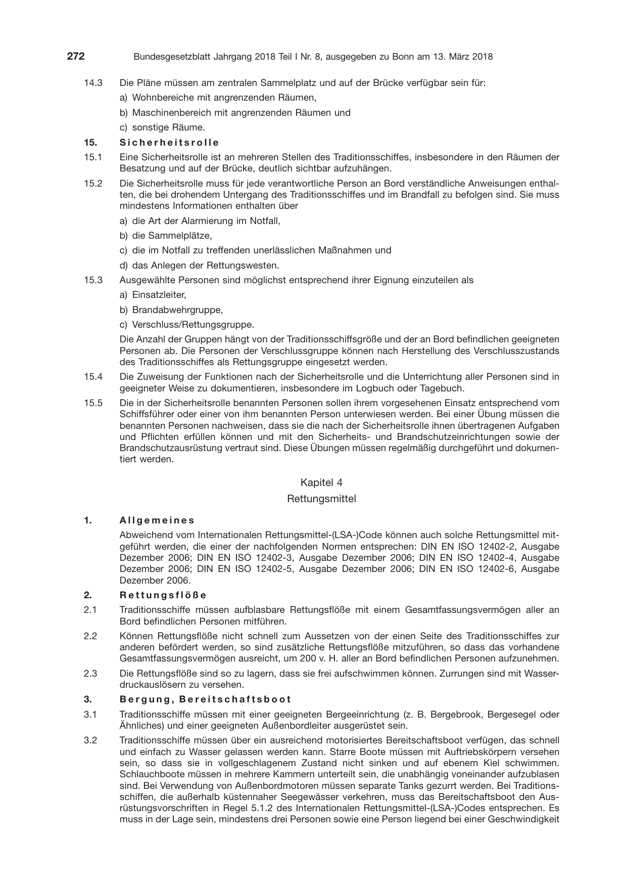BGBl. 2018, Seite 272 — Originalseite als Abbildung