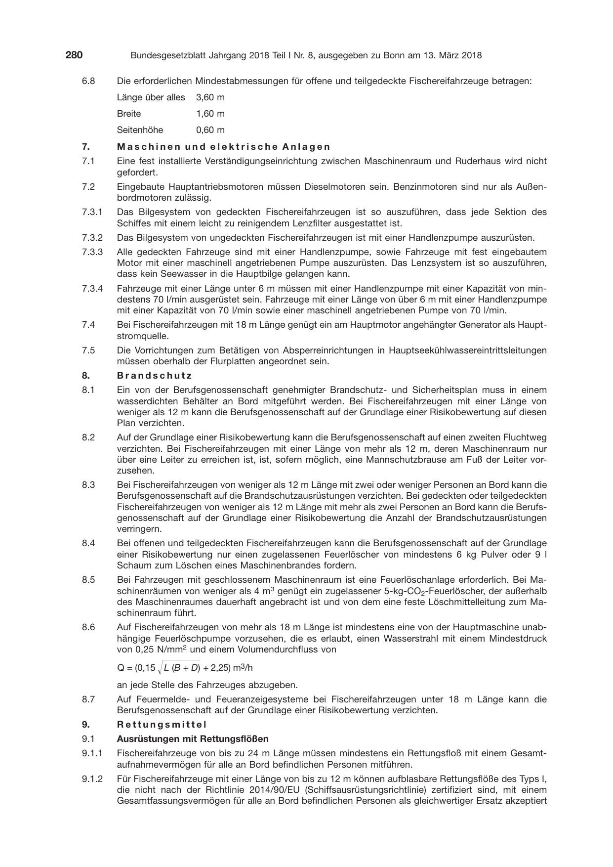 BGBl. 2018, Seite 280 — Originalseite als Abbildung