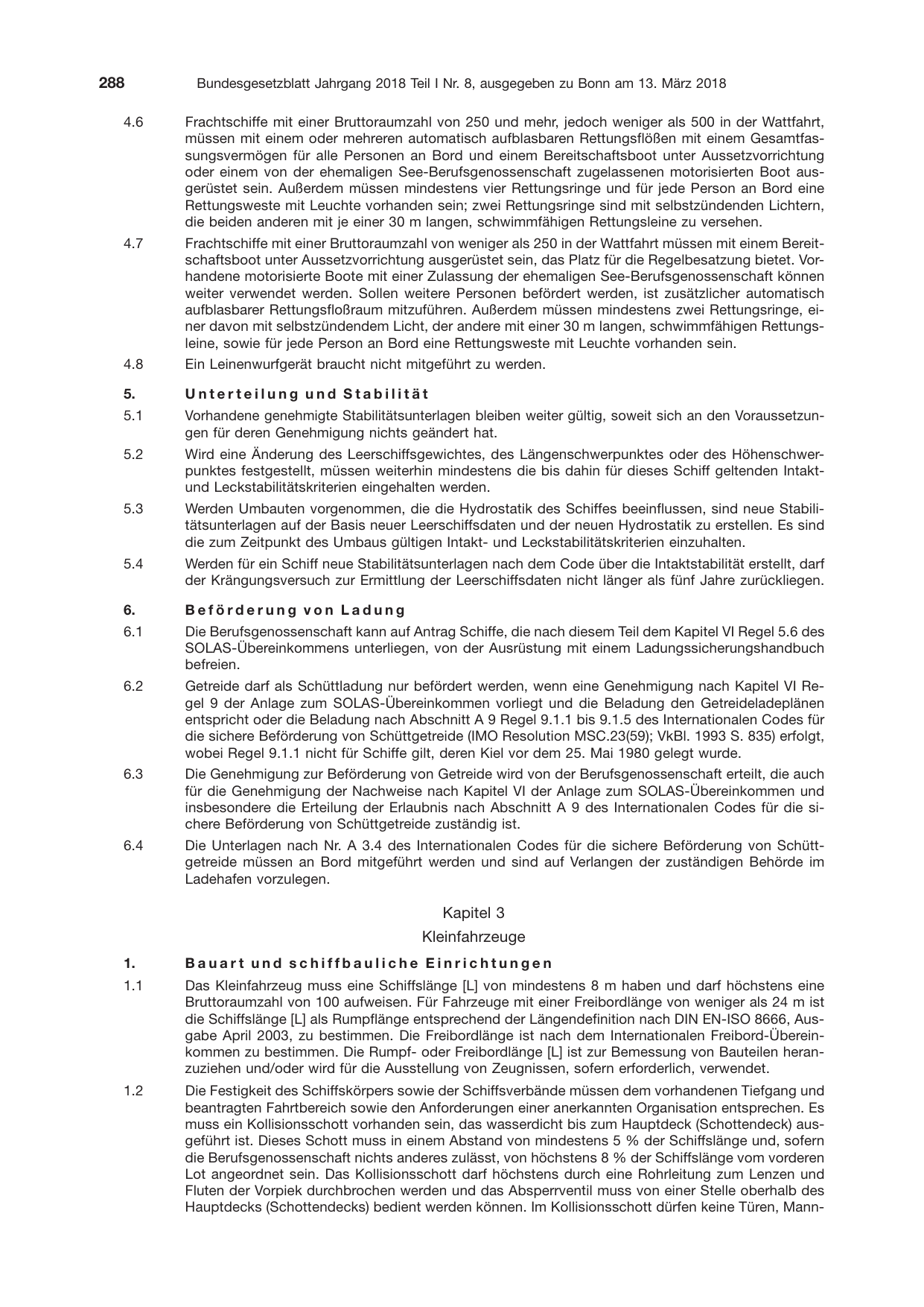 BGBl. 2018, Seite 288 — Originalseite als Abbildung