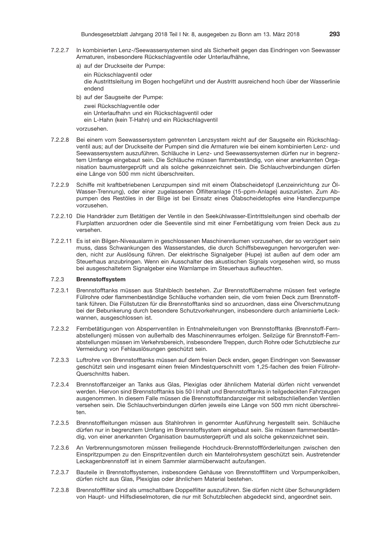 BGBl. 2018, Seite 293 — Originalseite als Abbildung