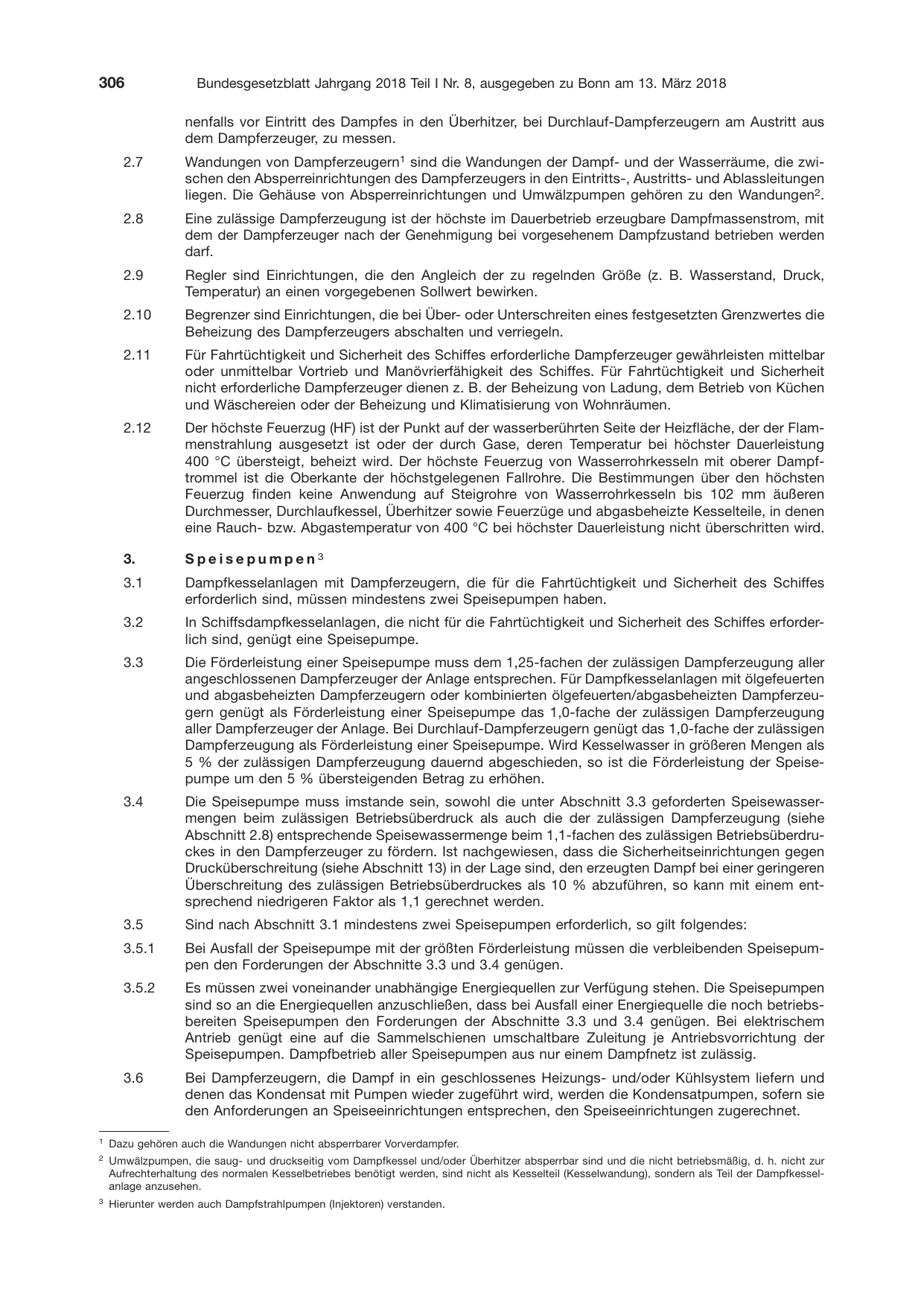 BGBl. 2018, Seite 306 — Originalseite als Abbildung