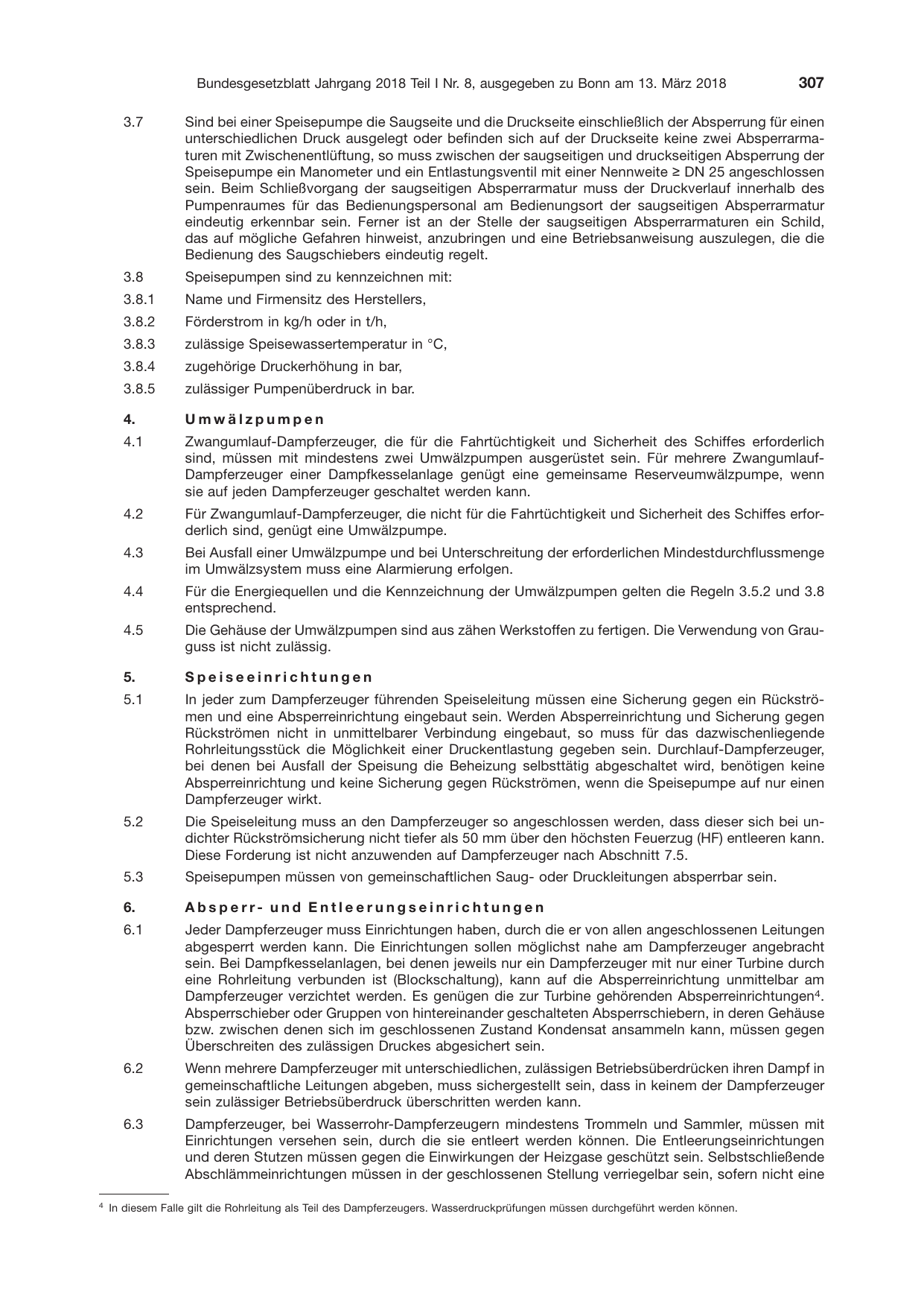 BGBl. 2018, Seite 307 — Originalseite als Abbildung