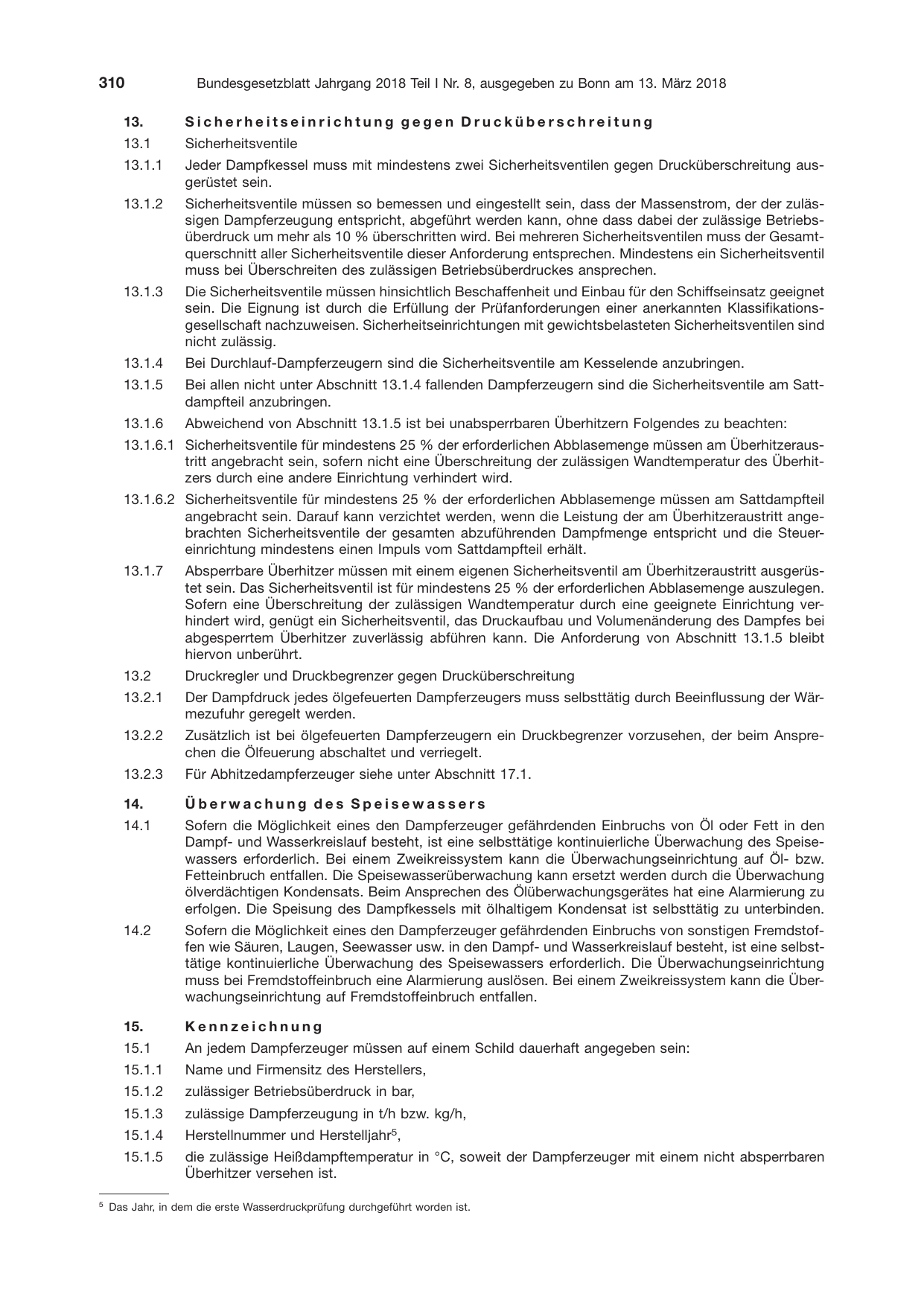 BGBl. 2018, Seite 310 — Originalseite als Abbildung