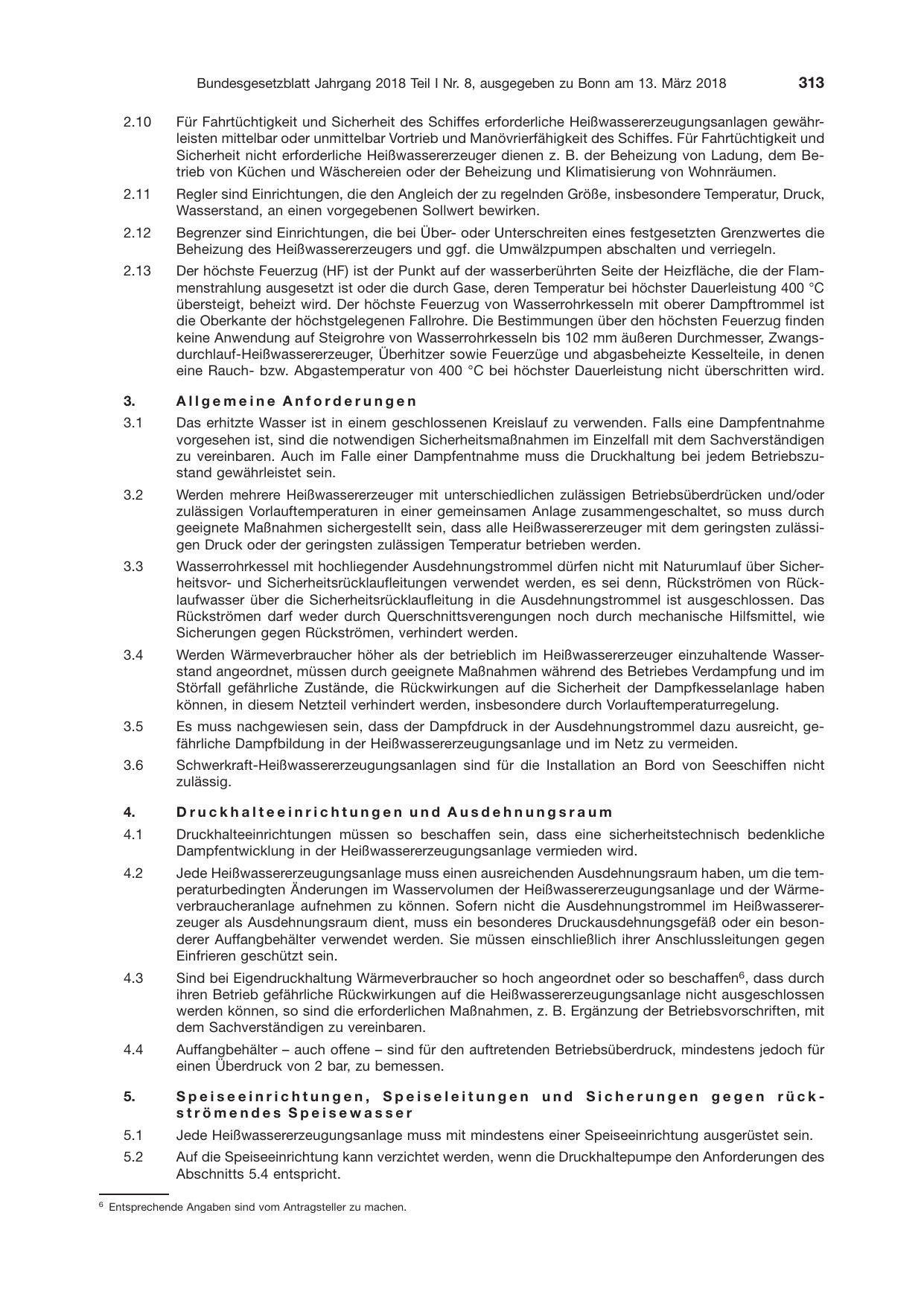 BGBl. 2018, Seite 313 — Originalseite als Abbildung