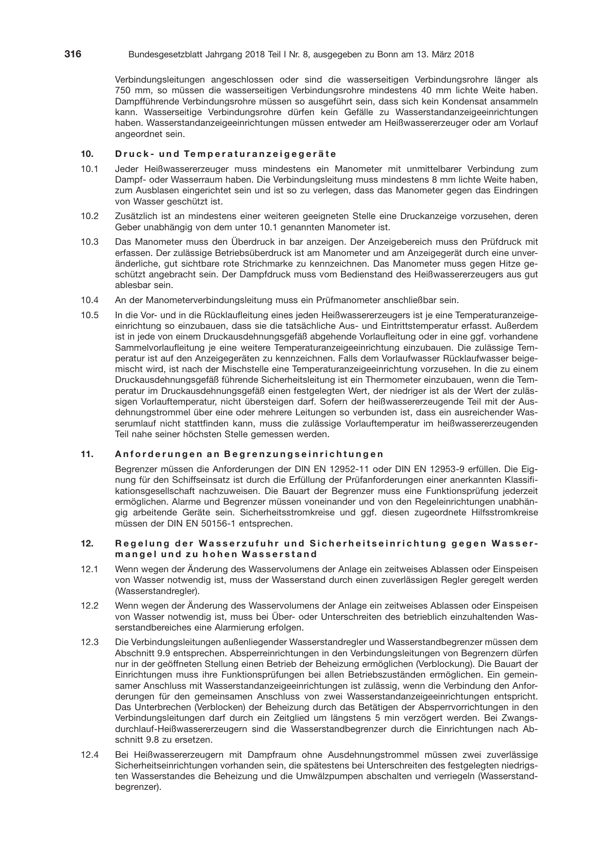 BGBl. 2018, Seite 316 — Originalseite als Abbildung