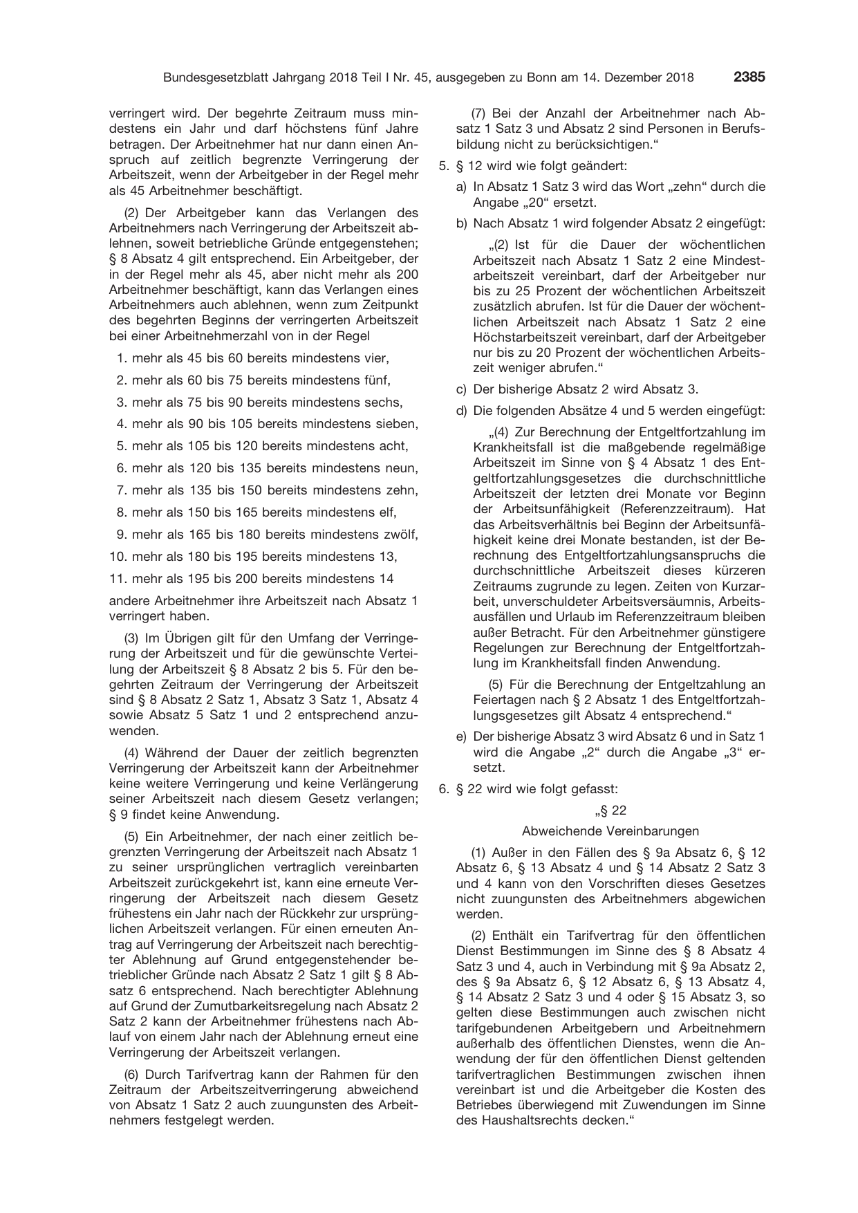 BGBl. 2018, Seite 2385 — Originalseite als Abbildung