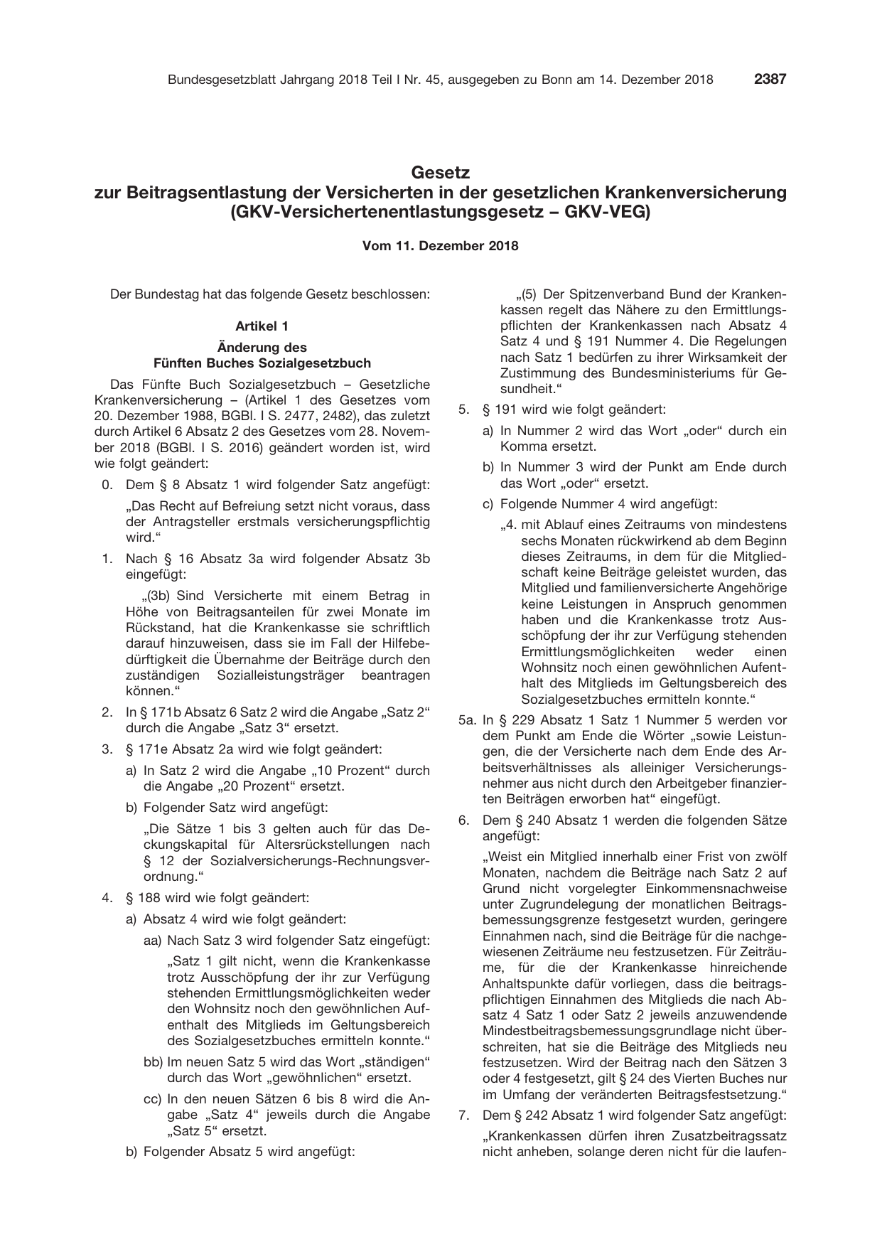 BGBl. 2018, Seite 2387 — Originalseite als Abbildung
